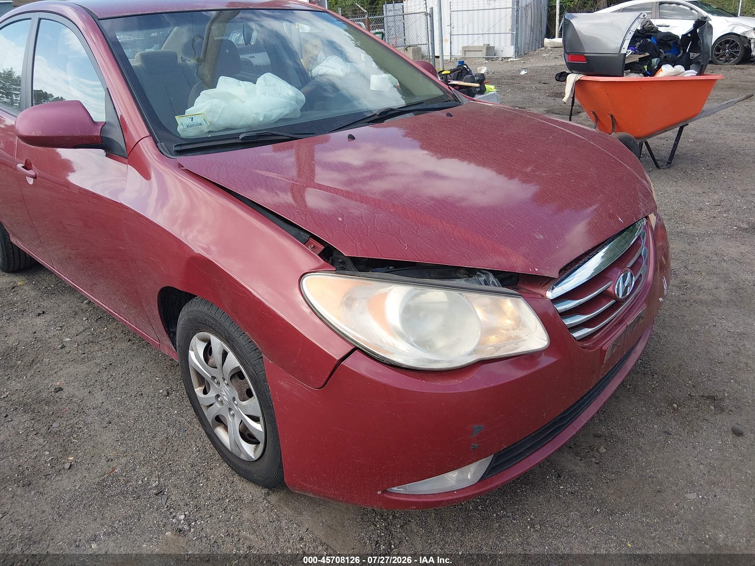 2010 Hyundai Elantra Gls Maroon vin: KMHDU4AD3AU148955
