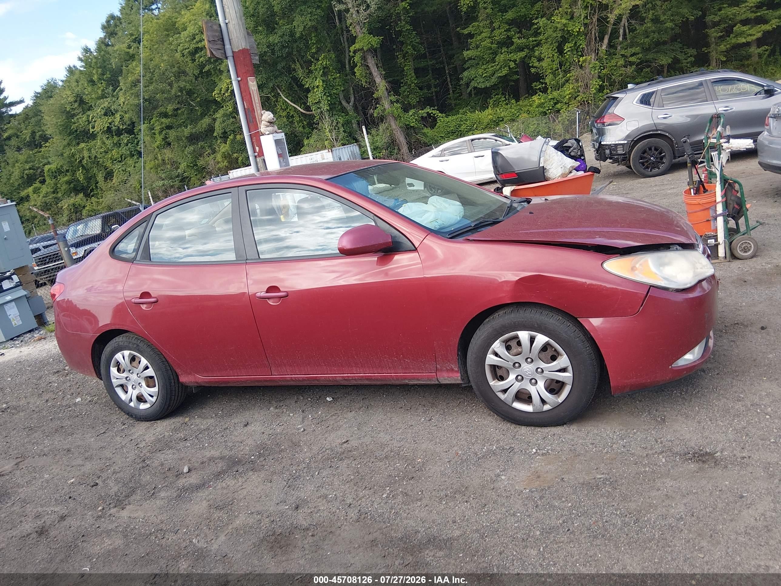 2010 Hyundai Elantra Gls Maroon vin: KMHDU4AD3AU148955
