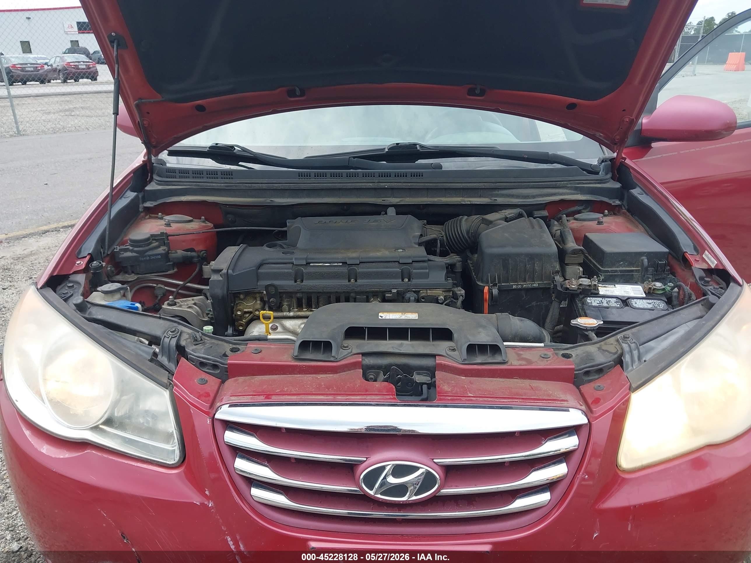 2010 Hyundai Elantra Gls Red vin: KMHDU4AD3AU169997