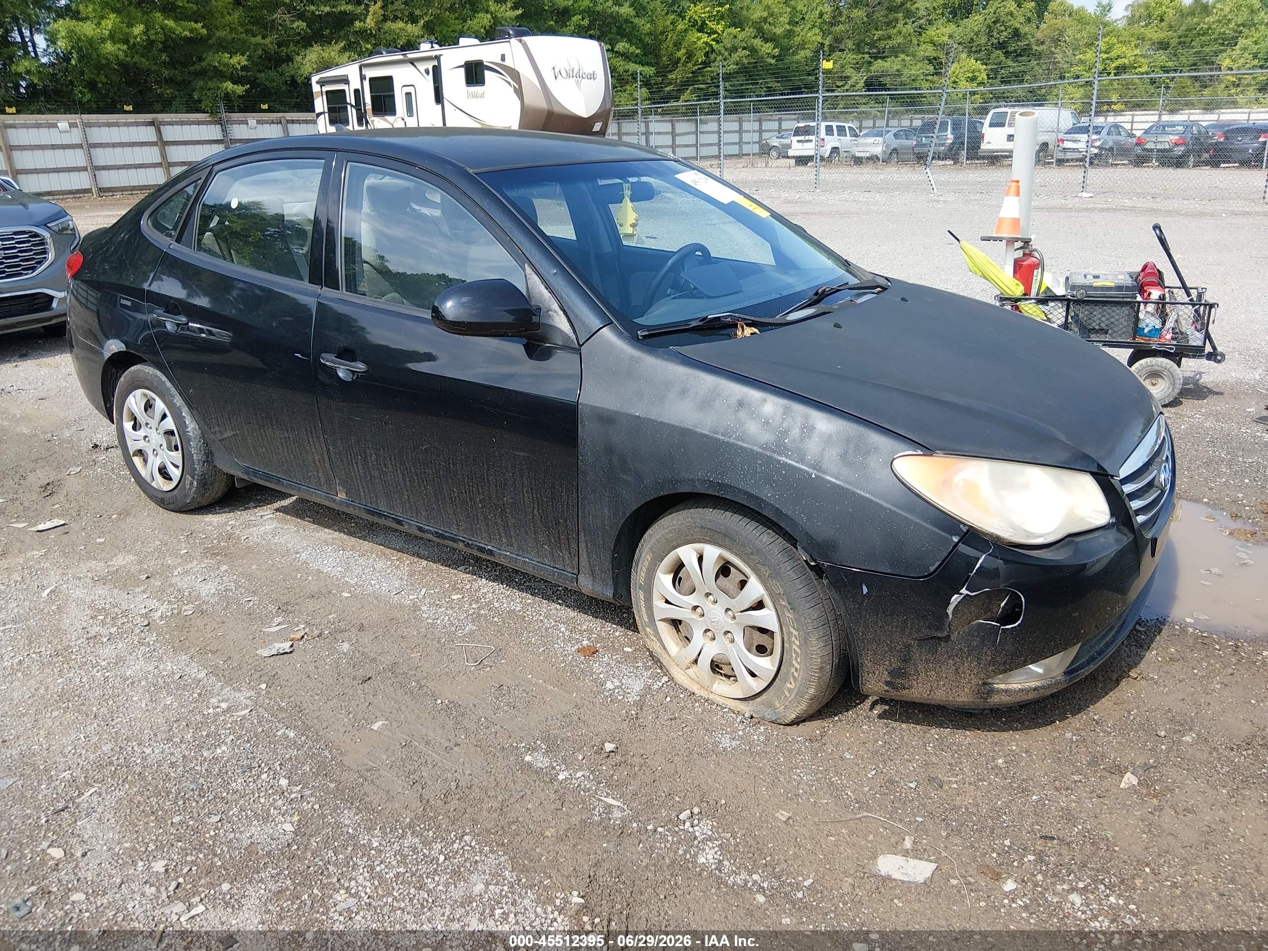 2010 Hyundai Elantra Gls Black vin: KMHDU4AD3AU855361