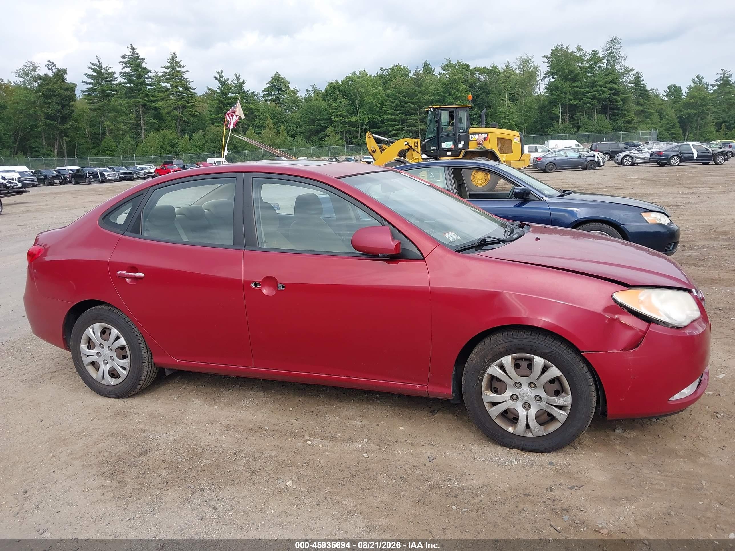 2010 Hyundai Elantra Gls Red vin: KMHDU4AD4AU060352