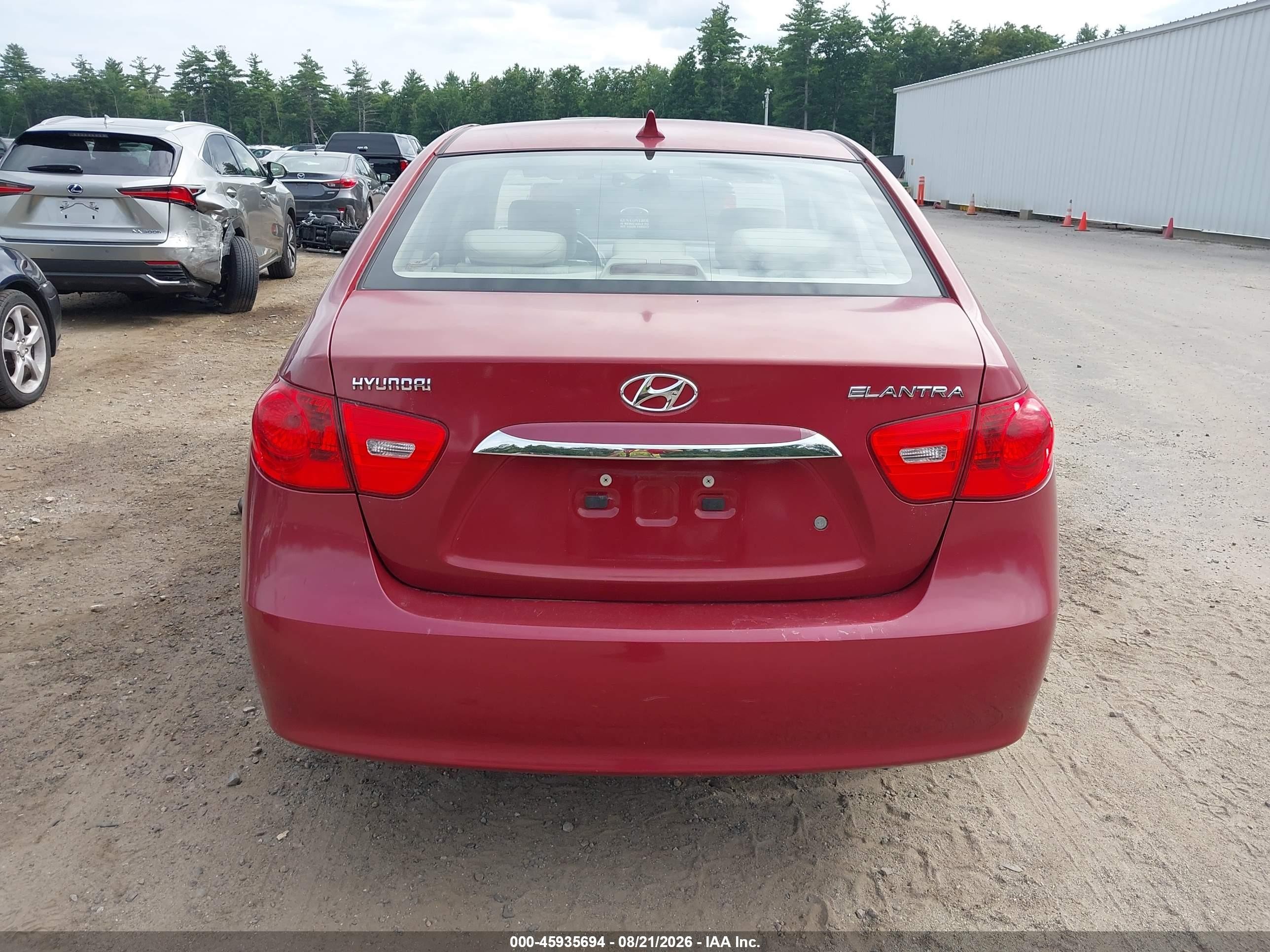 2010 Hyundai Elantra Gls Red vin: KMHDU4AD4AU060352
