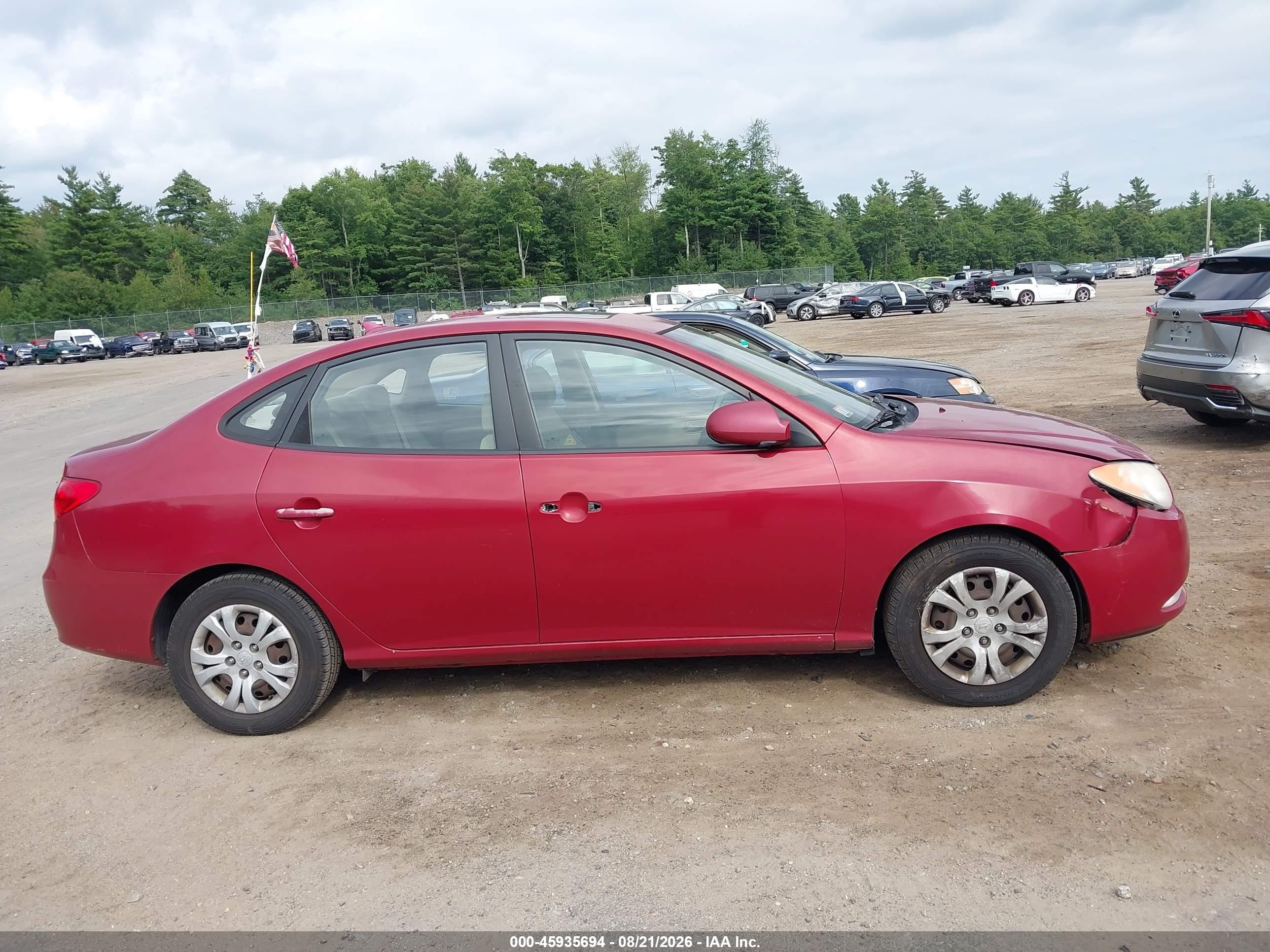 2010 Hyundai Elantra Gls Red vin: KMHDU4AD4AU060352