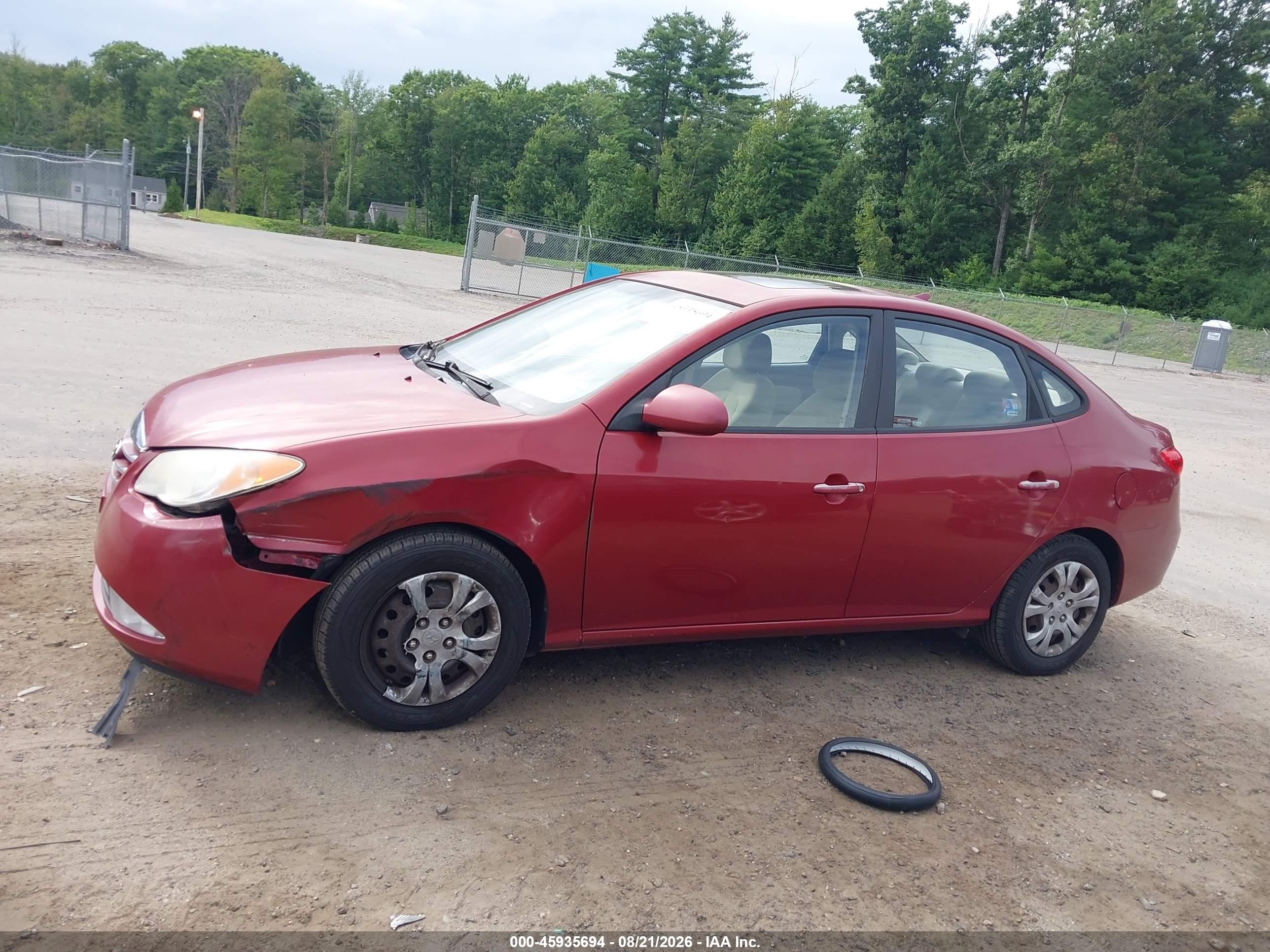2010 Hyundai Elantra Gls Red vin: KMHDU4AD4AU060352
