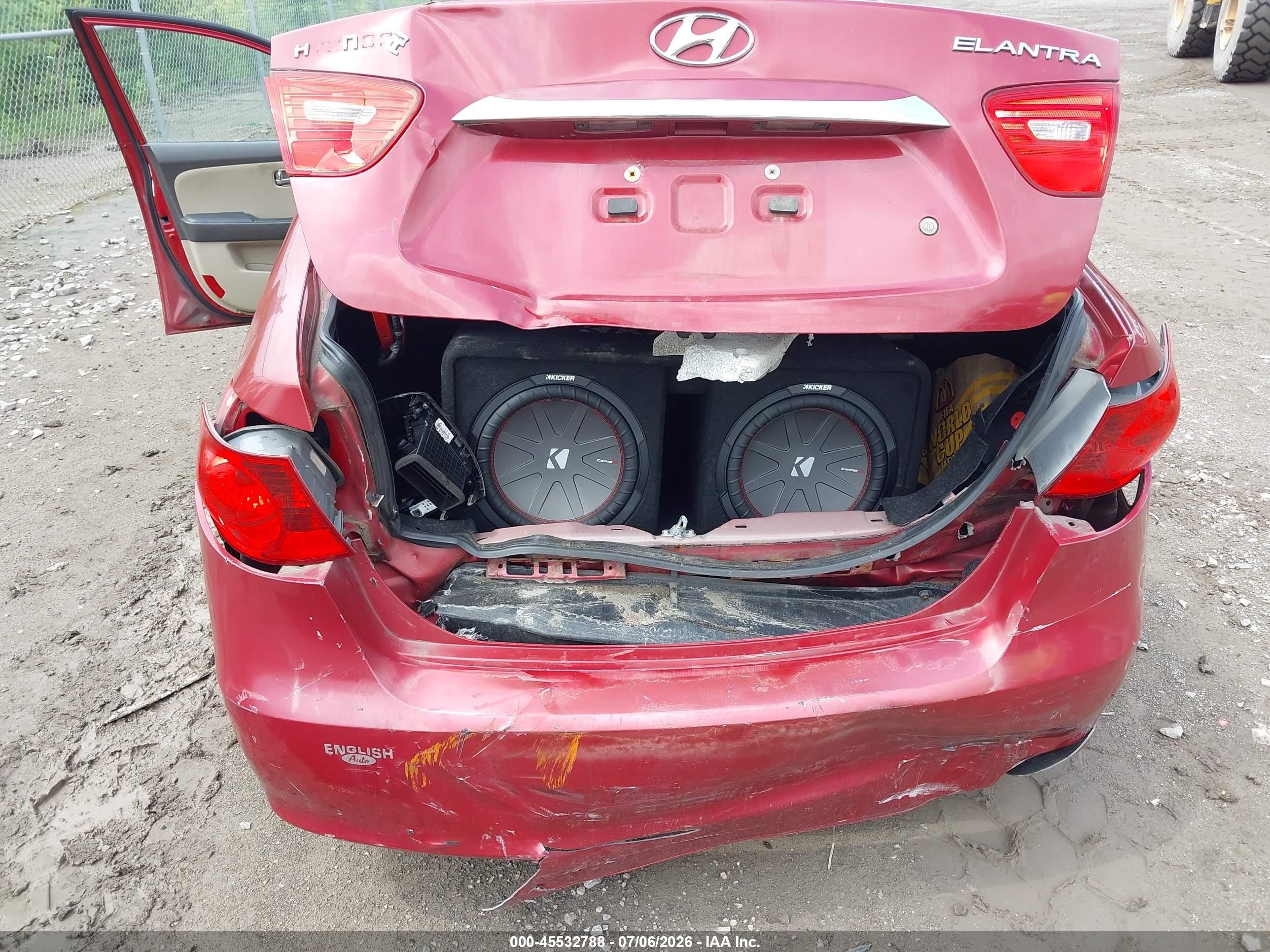 2010 Hyundai Elantra Gls Red vin: KMHDU4AD4AU148673
