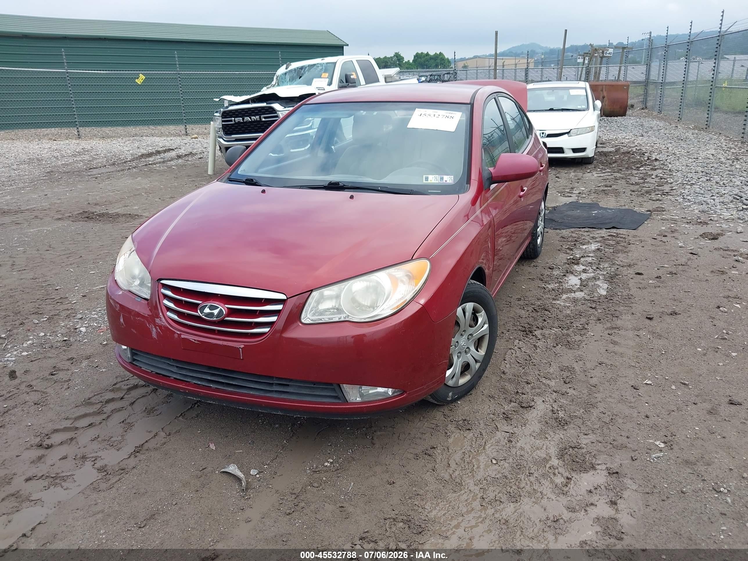 2010 Hyundai Elantra Gls Red vin: KMHDU4AD4AU148673