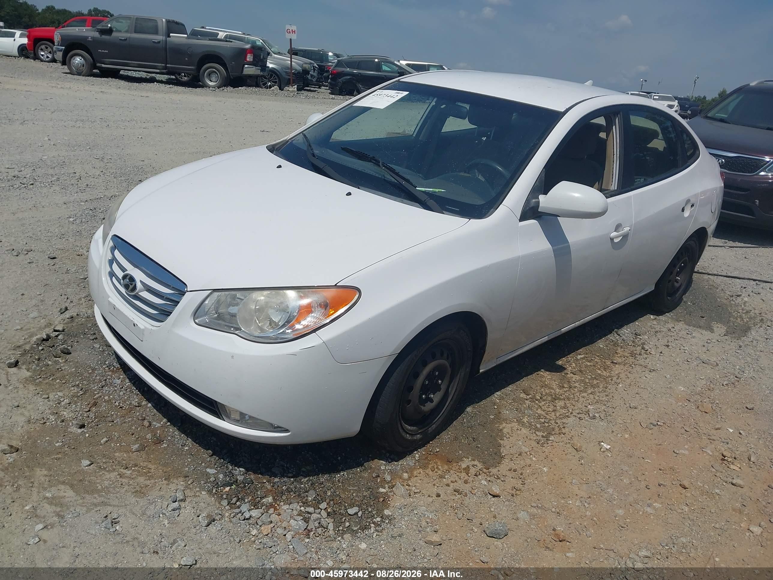 2010 Hyundai Elantra Gls White vin: KMHDU4AD4AU198196