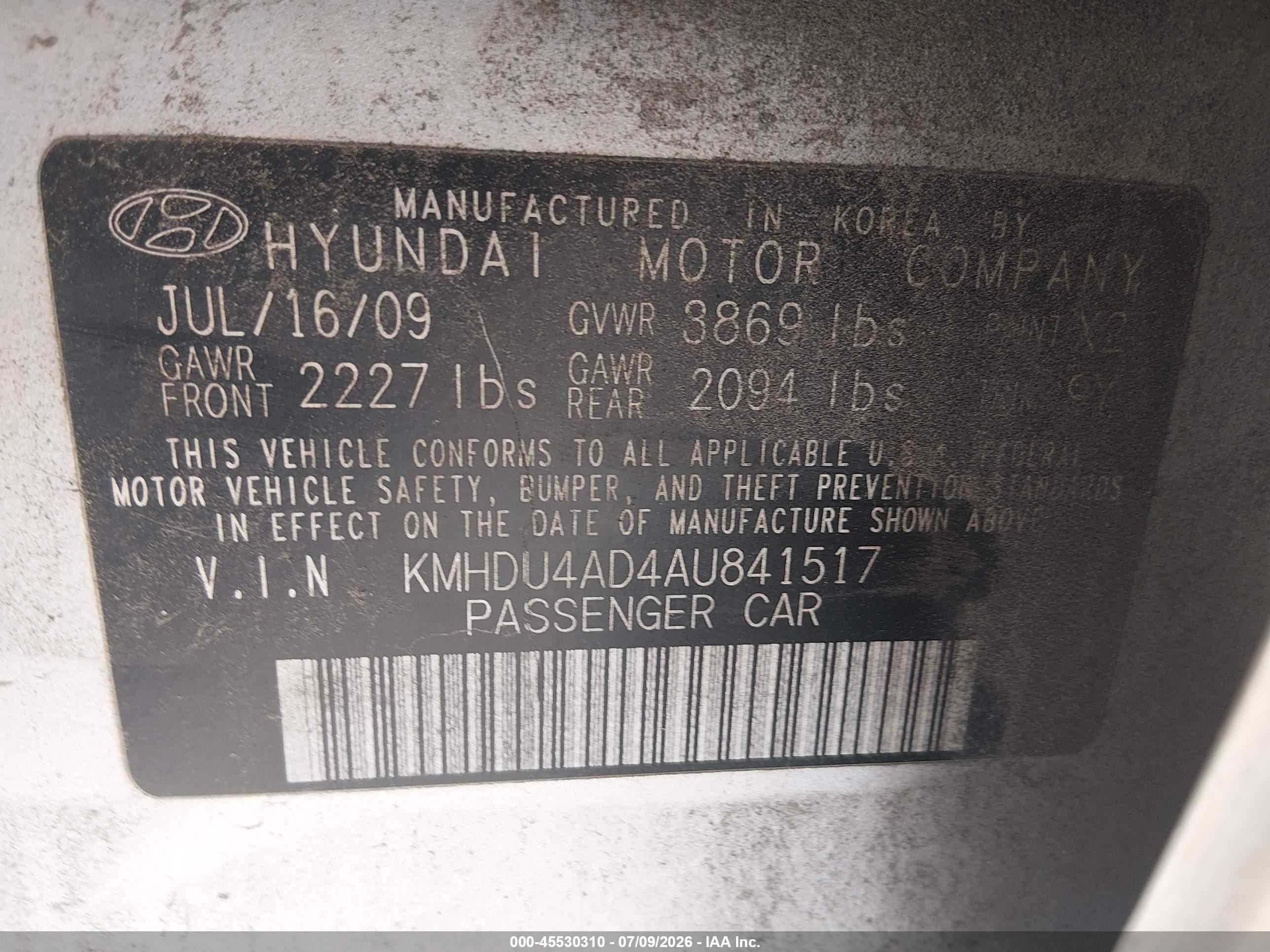 2010 Hyundai Elantra Gls Silver vin: KMHDU4AD4AU841517
