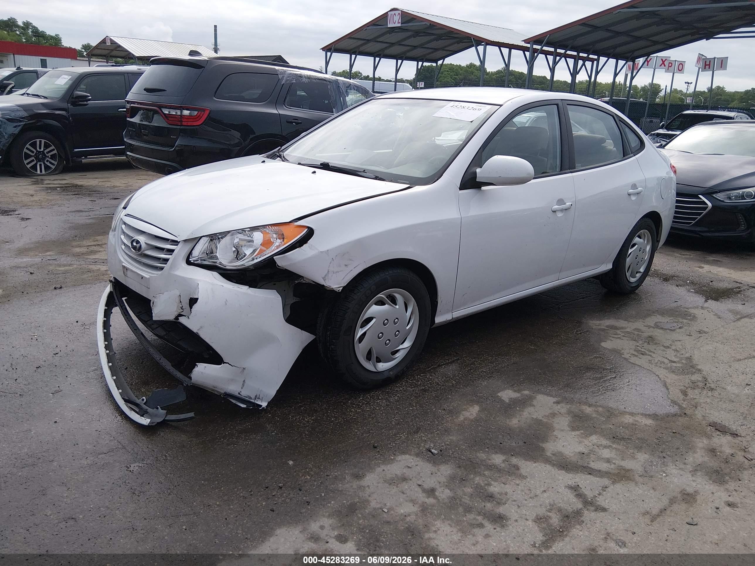 2010 Hyundai Elantra Gls White vin: KMHDU4AD4AU850153
