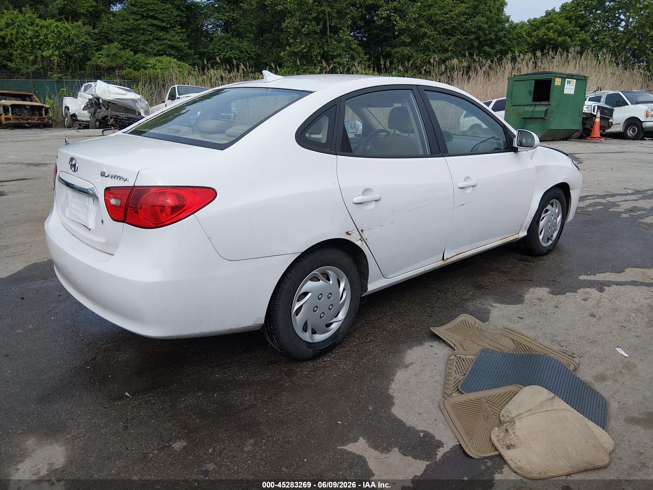 2010 Hyundai Elantra Gls White vin: KMHDU4AD4AU850153