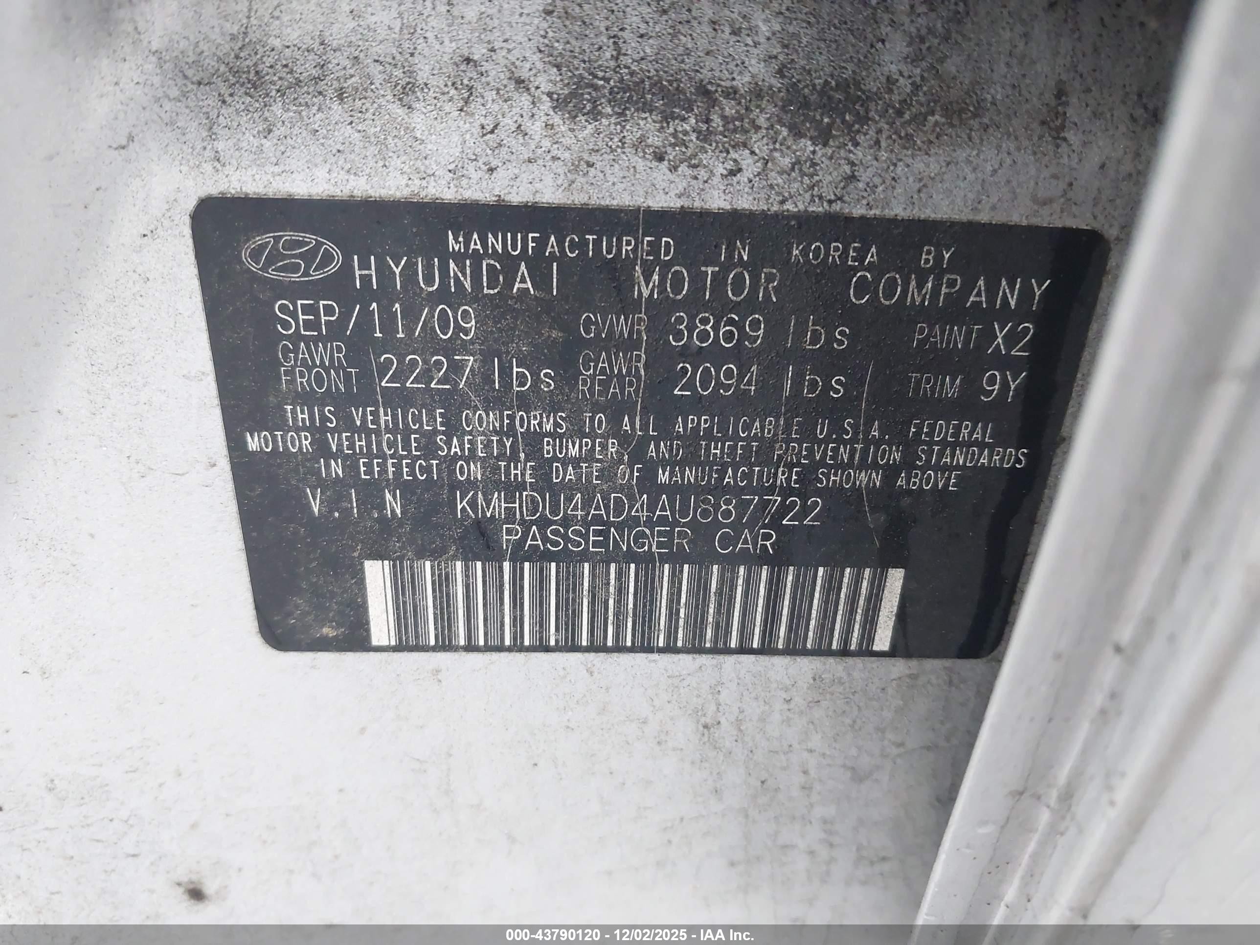 2010 Hyundai Elantra Gls Silver vin: KMHDU4AD4AU887722
