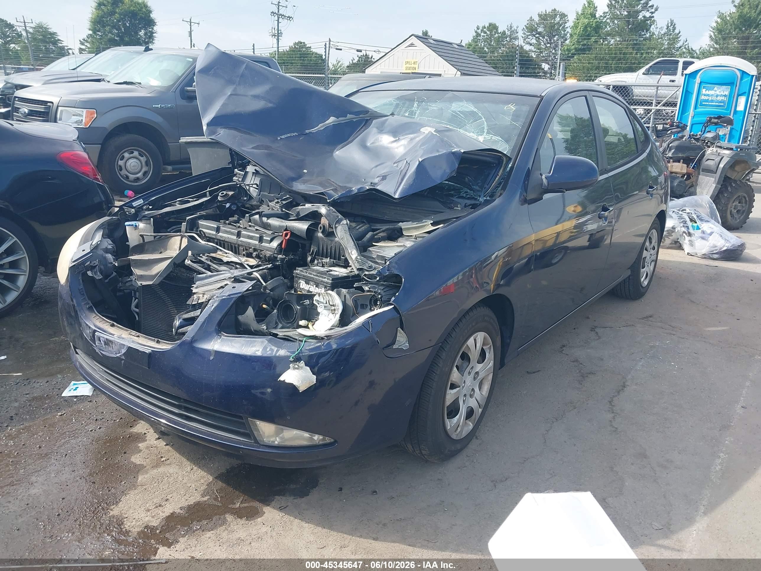 2010 Hyundai Elantra Gls Blue vin: KMHDU4AD4AU898669
