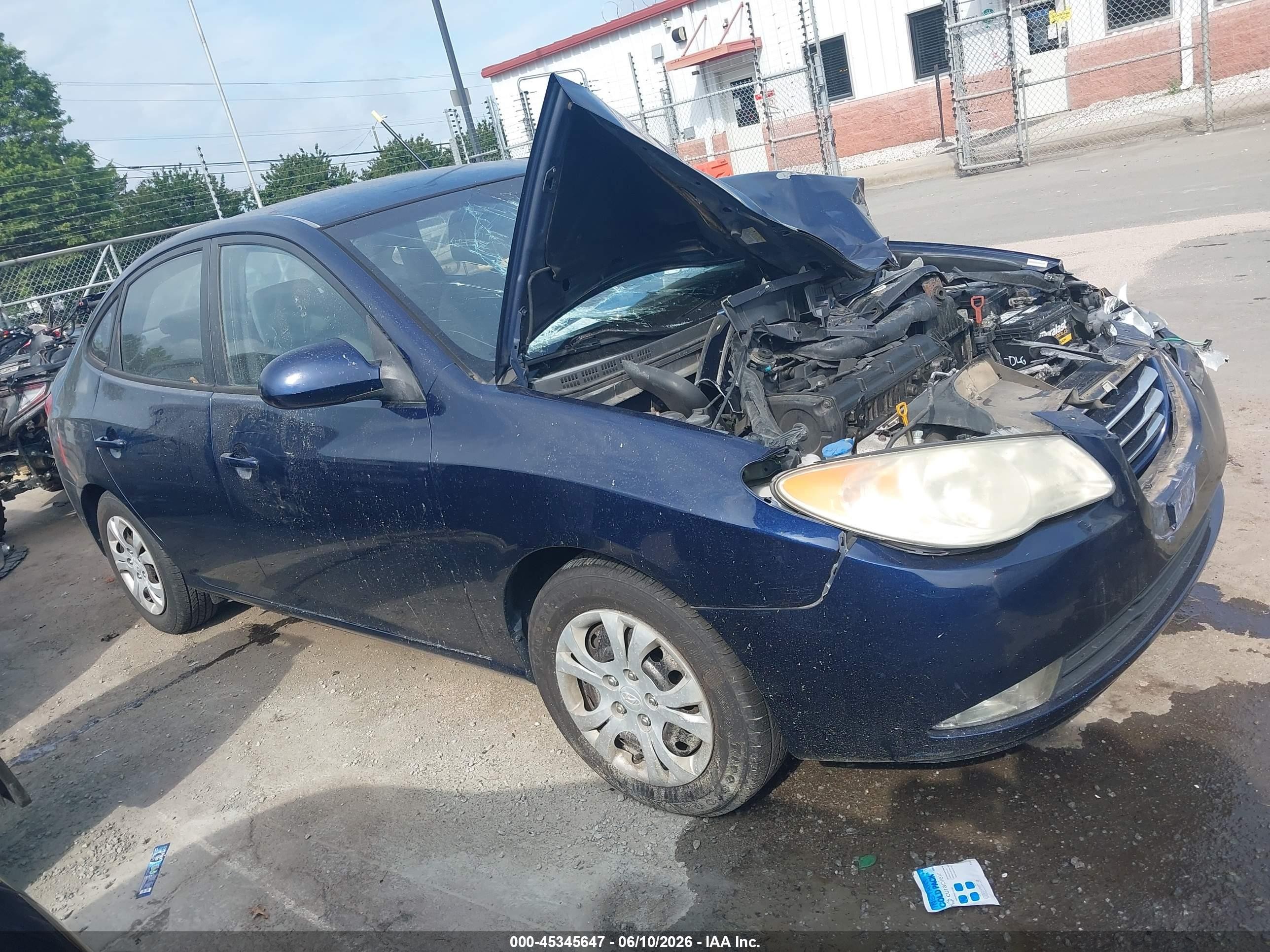 2010 Hyundai Elantra Gls Blue vin: KMHDU4AD4AU898669
