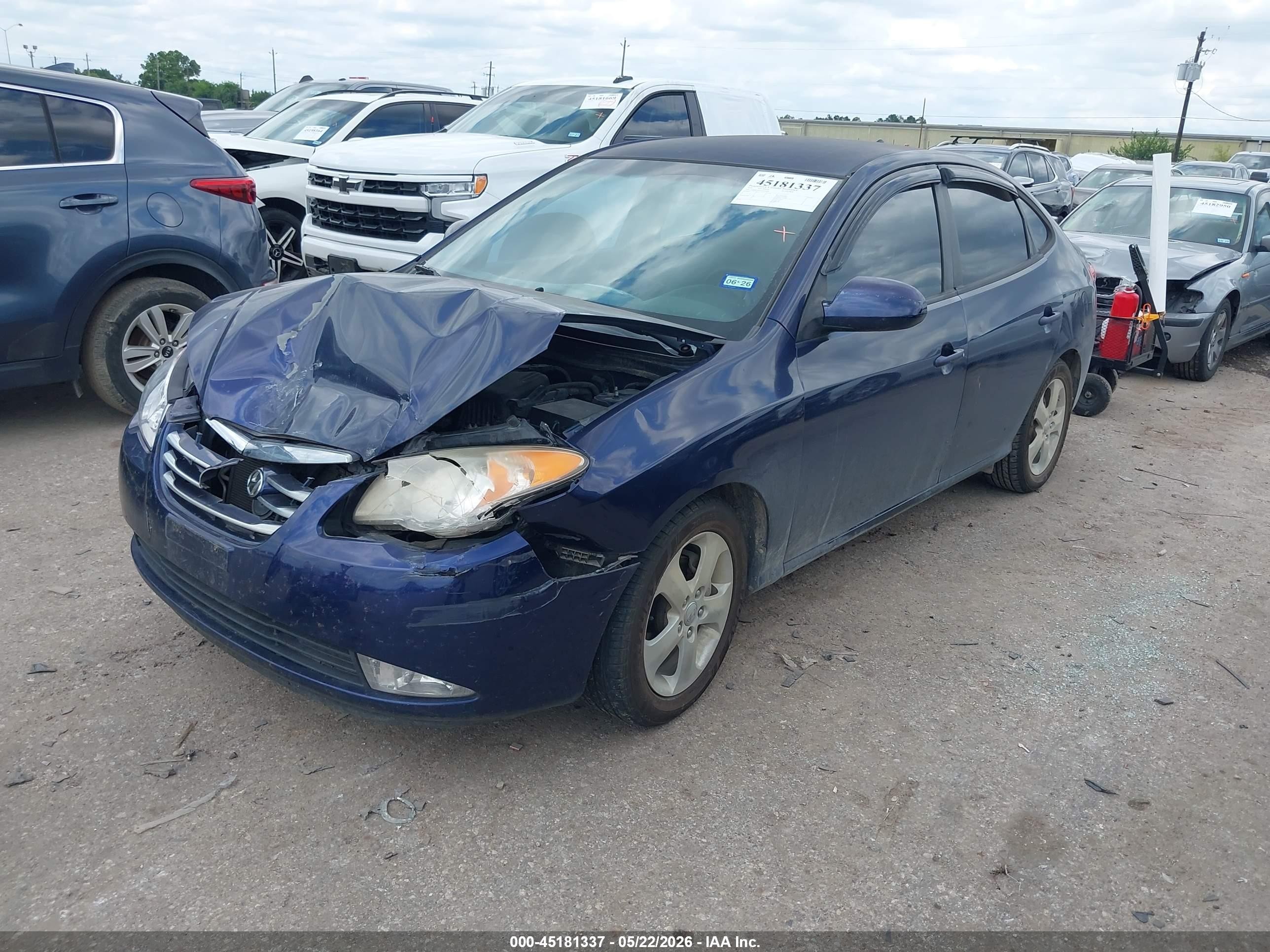 2010 Hyundai Elantra Se Blue vin: KMHDU4AD5AU022905