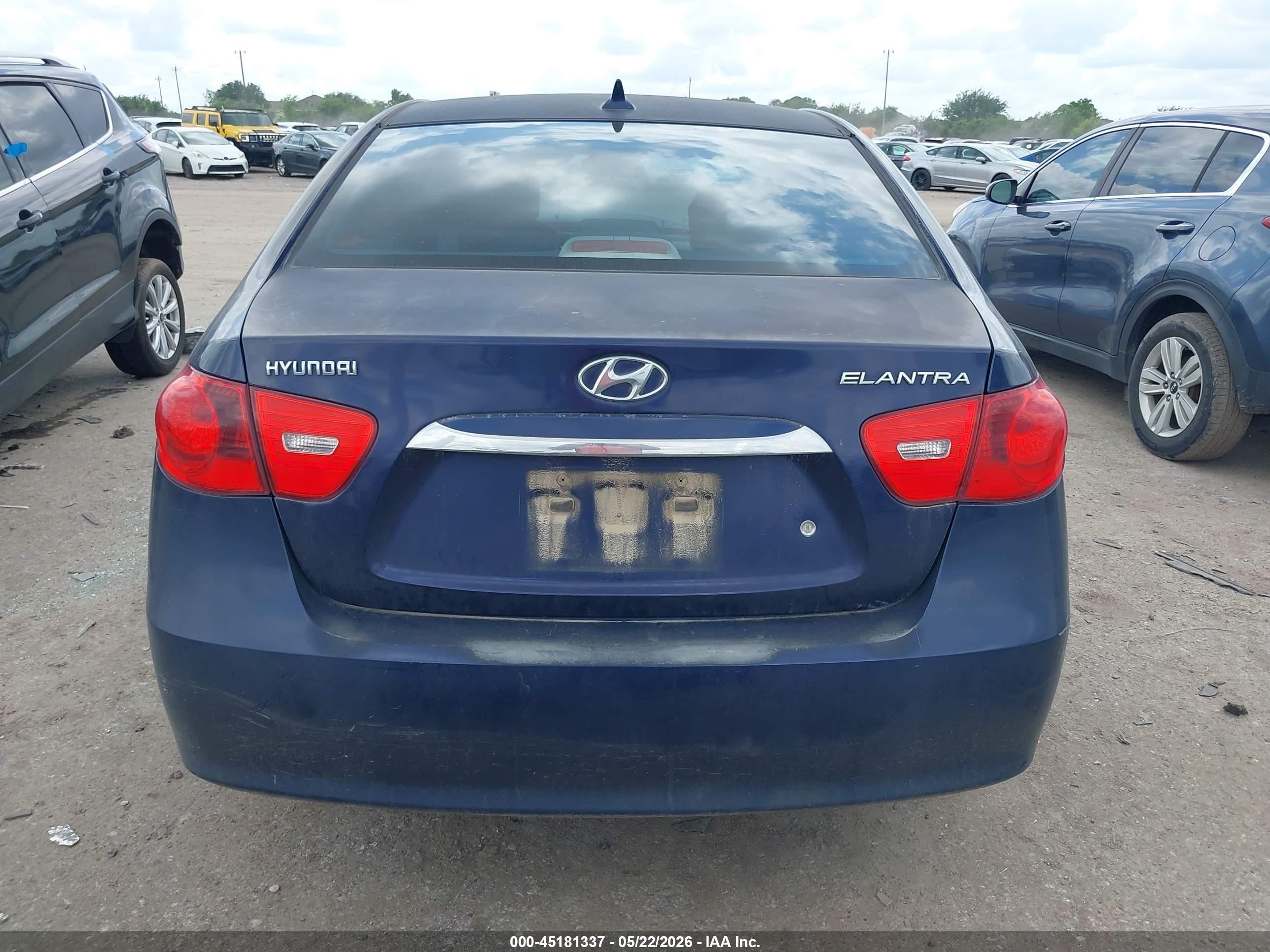 2010 Hyundai Elantra Se Blue vin: KMHDU4AD5AU022905