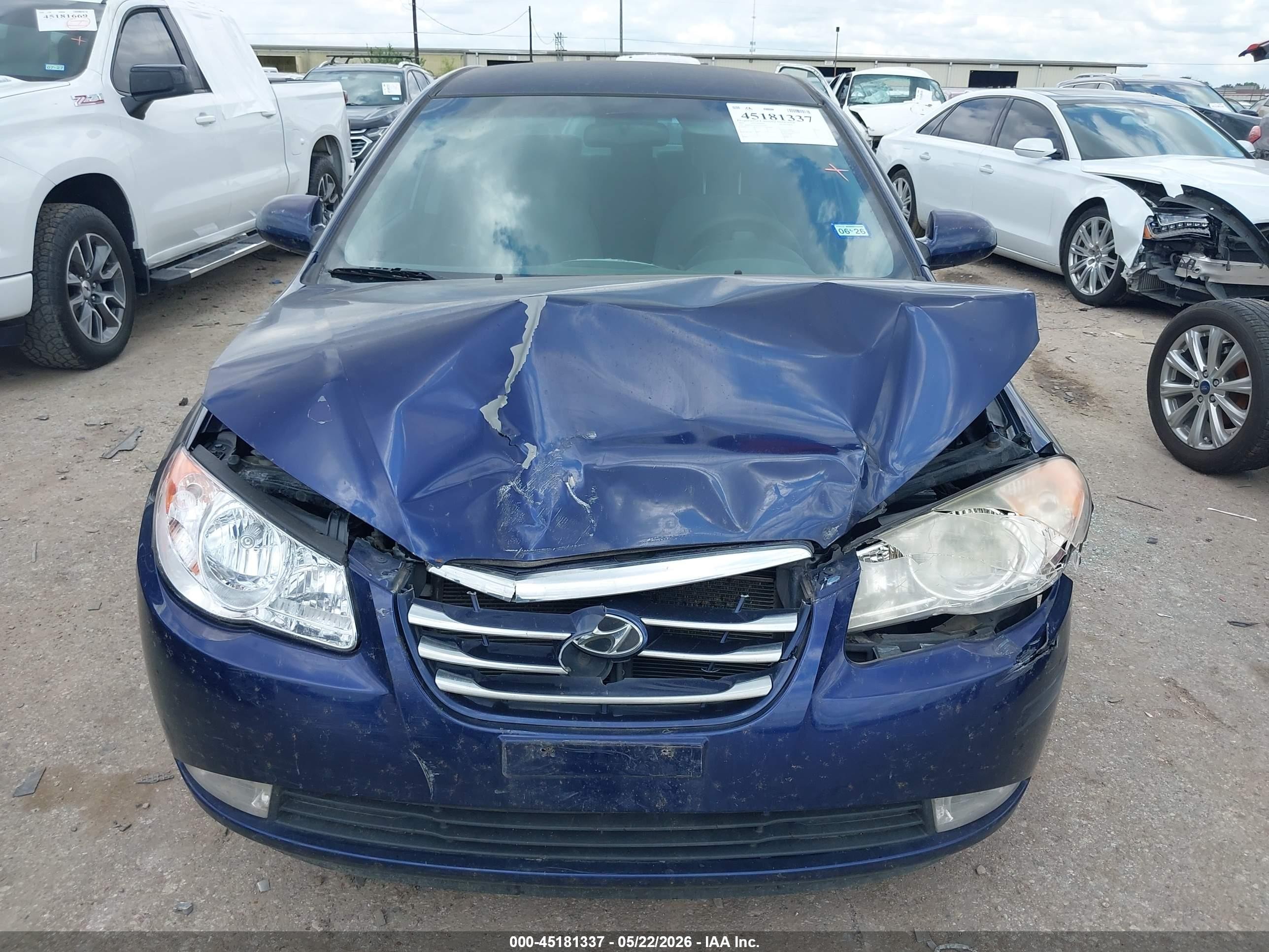 2010 Hyundai Elantra Se Blue vin: KMHDU4AD5AU022905