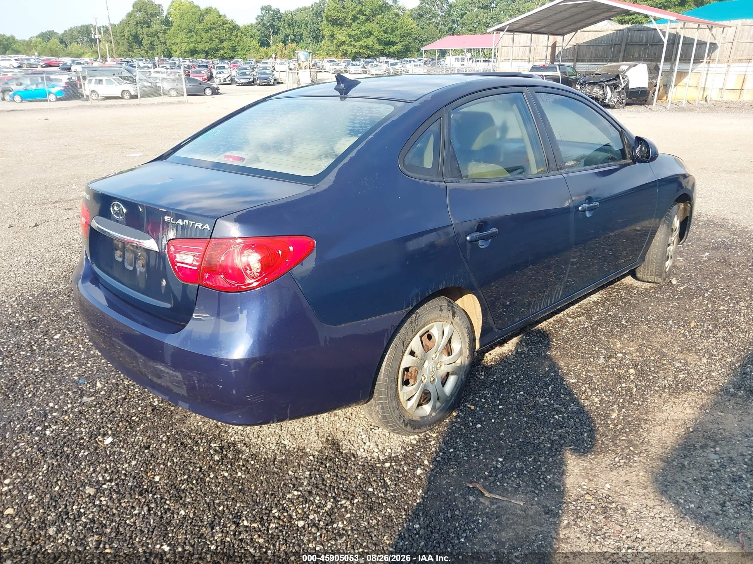 2010 Hyundai Elantra Gls Синий vin: KMHDU4AD5AU093506