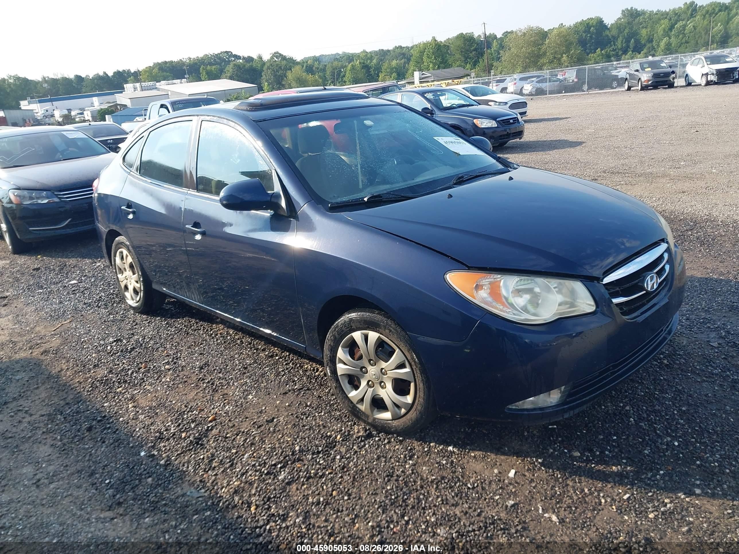 2010 Hyundai Elantra Gls Синий vin: KMHDU4AD5AU093506
