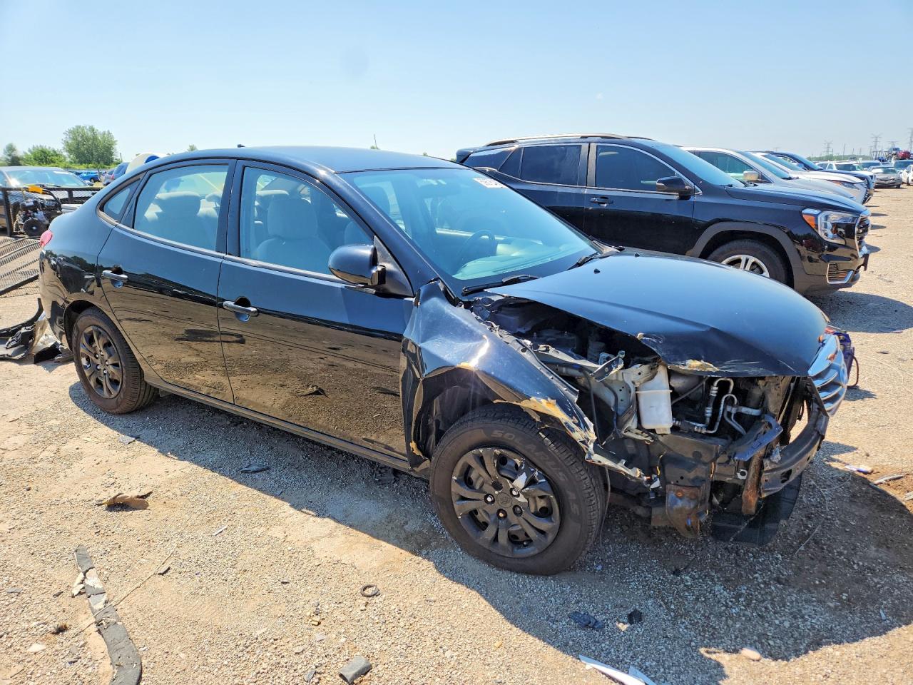 2010 Hyundai Elantra Gls Black vin: KMHDU4AD5AU108053
