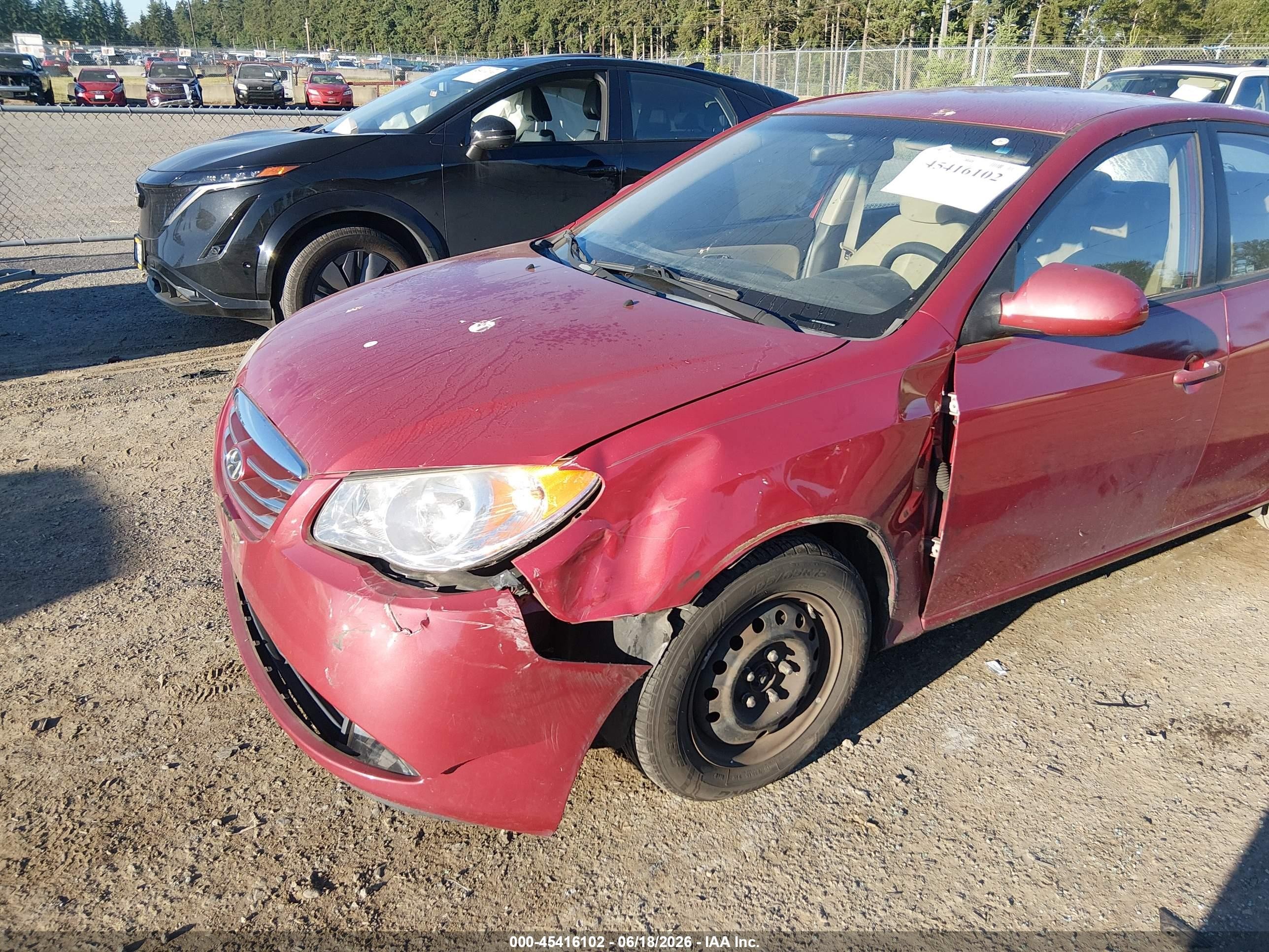 2010 Hyundai Elantra Gls Red vin: KMHDU4AD5AU141084