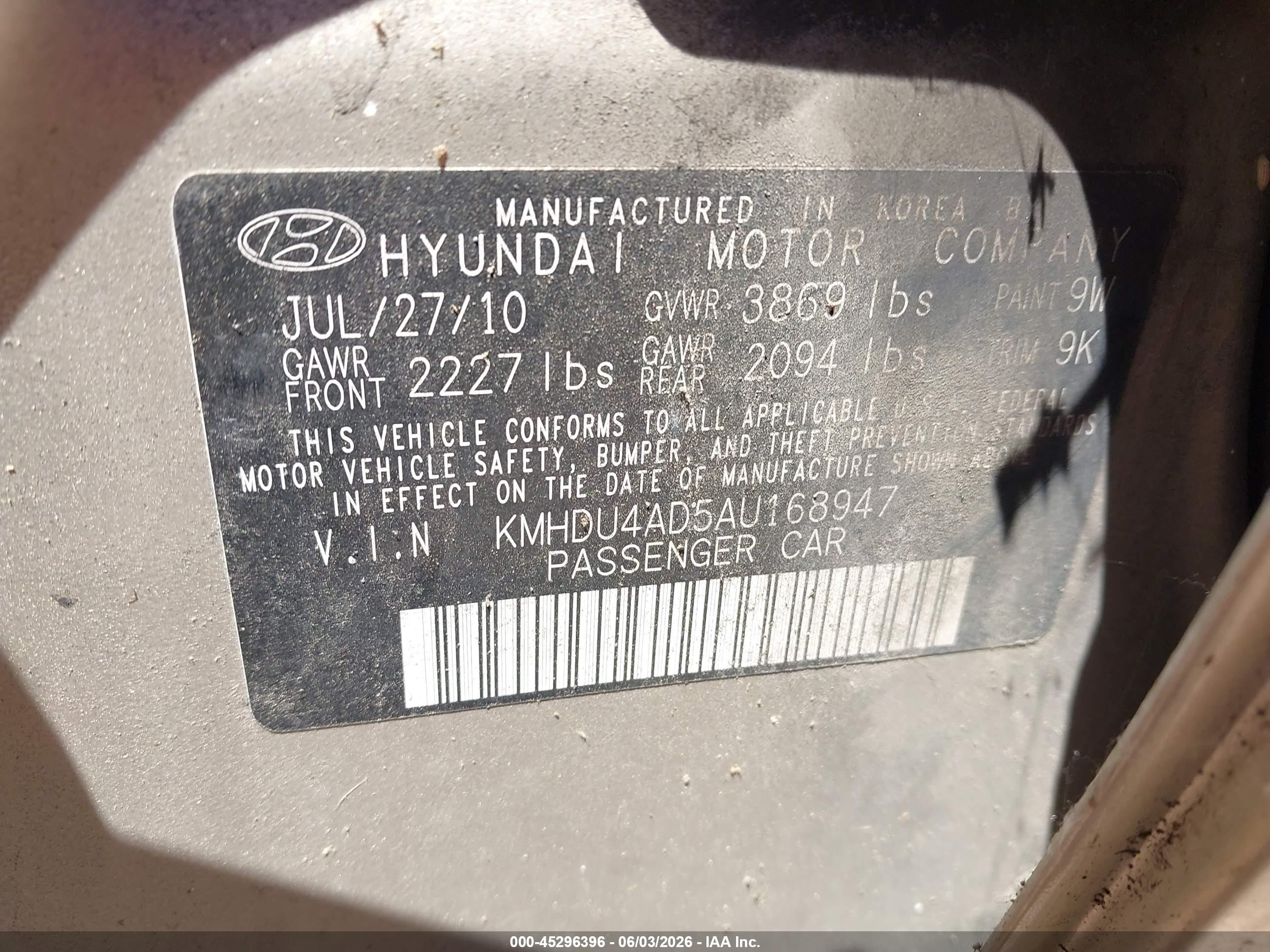 2010 Hyundai Elantra Gls Серебряный vin: KMHDU4AD5AU168947