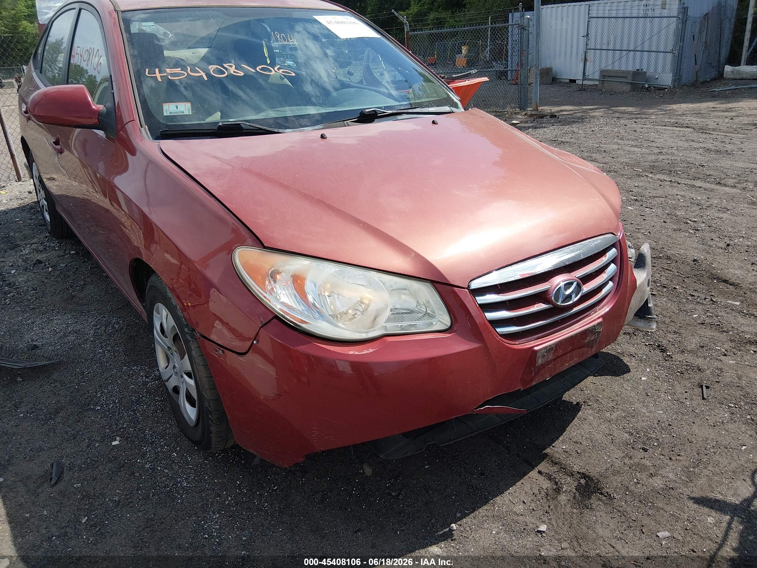 2010 Hyundai Elantra Gls Красный vin: KMHDU4AD5AU918301