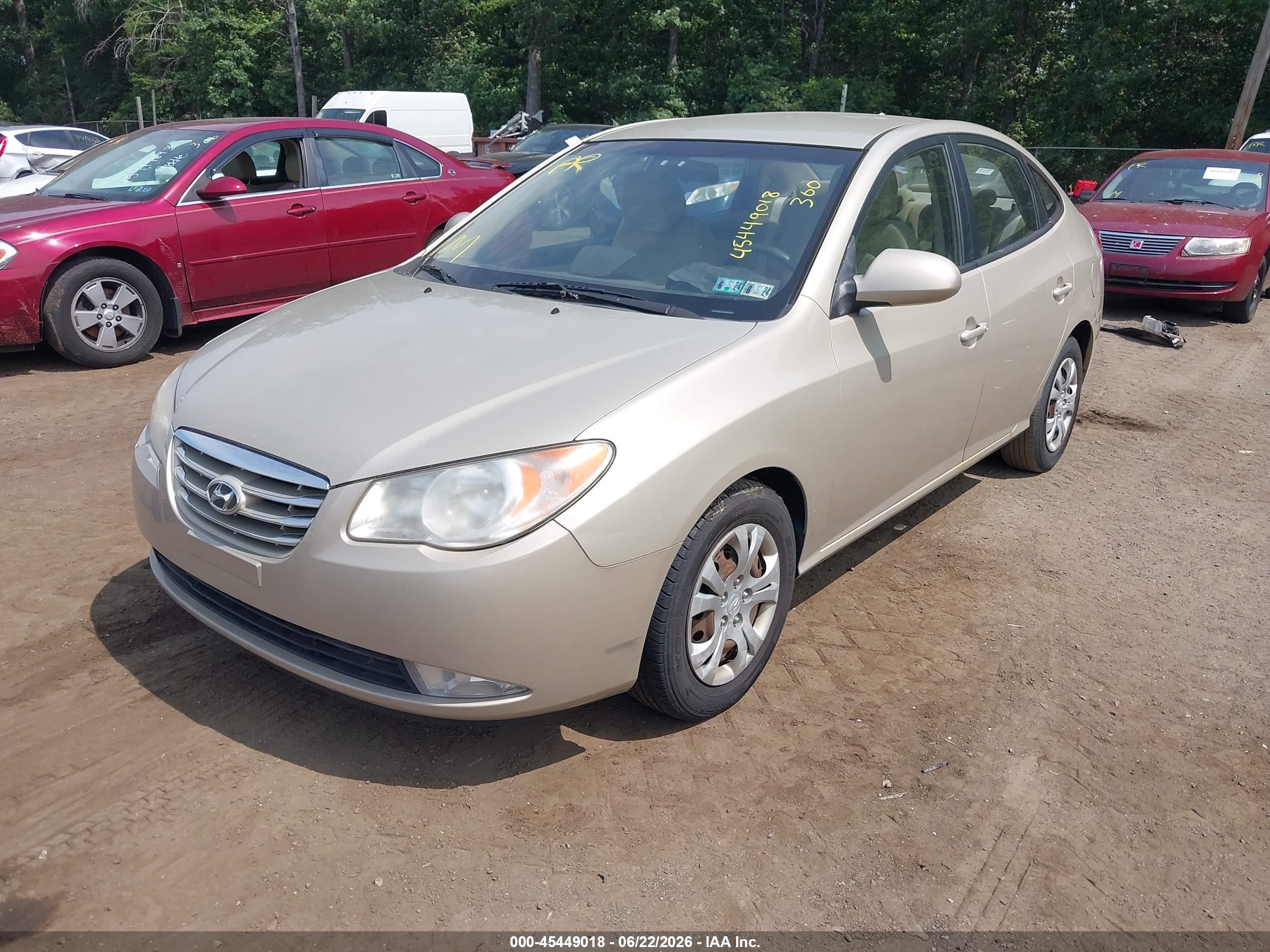 2010 Hyundai Elantra Gls Золотой vin: KMHDU4AD5AU975680