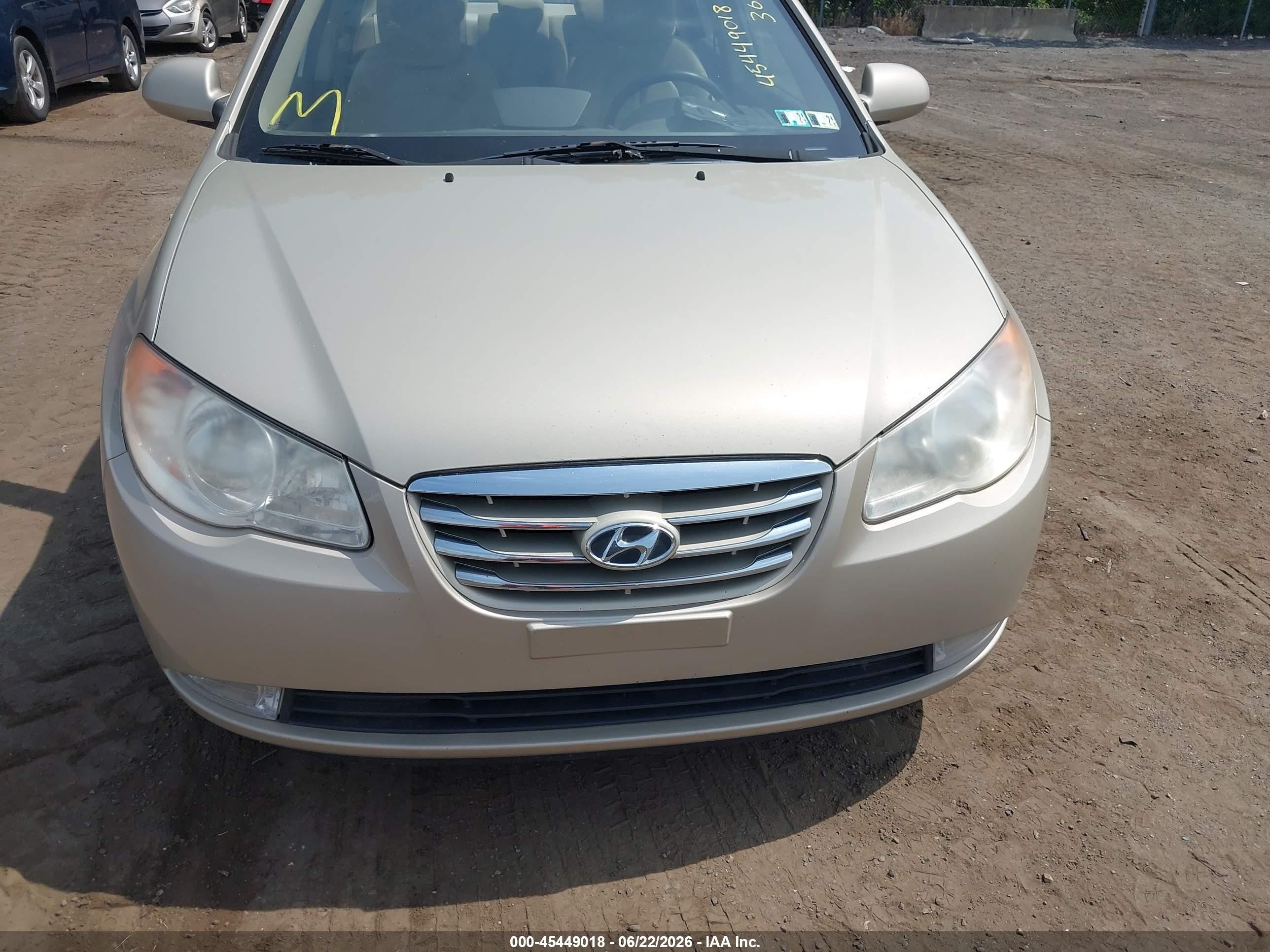 2010 Hyundai Elantra Gls Золотой vin: KMHDU4AD5AU975680