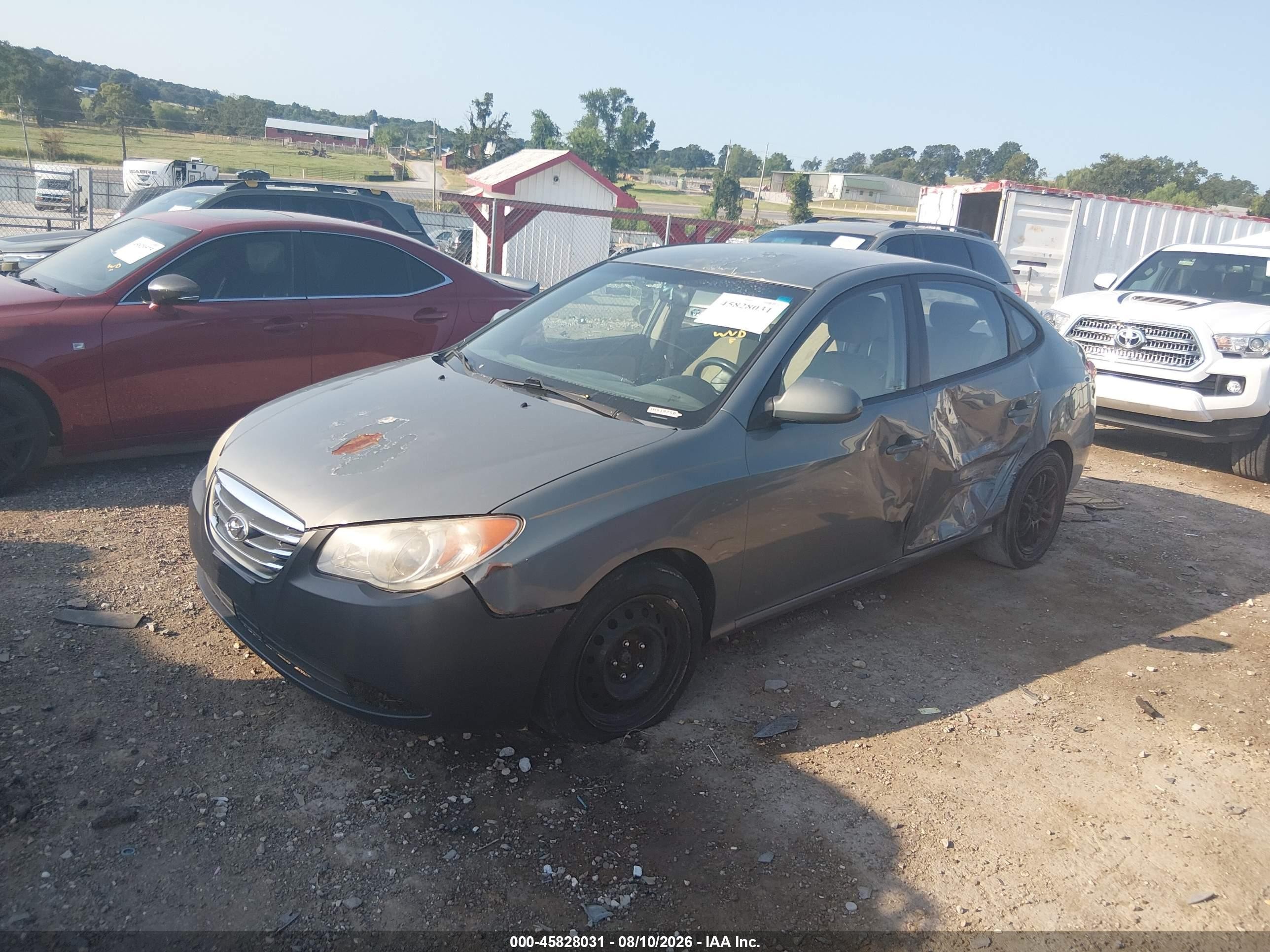 2010 Hyundai Elantra Gls Gray vin: KMHDU4AD6AU048431