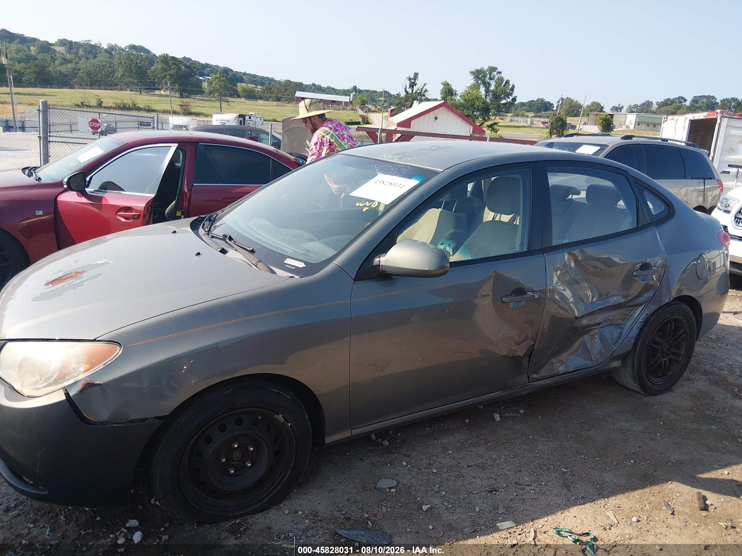 2010 Hyundai Elantra Gls Gray vin: KMHDU4AD6AU048431