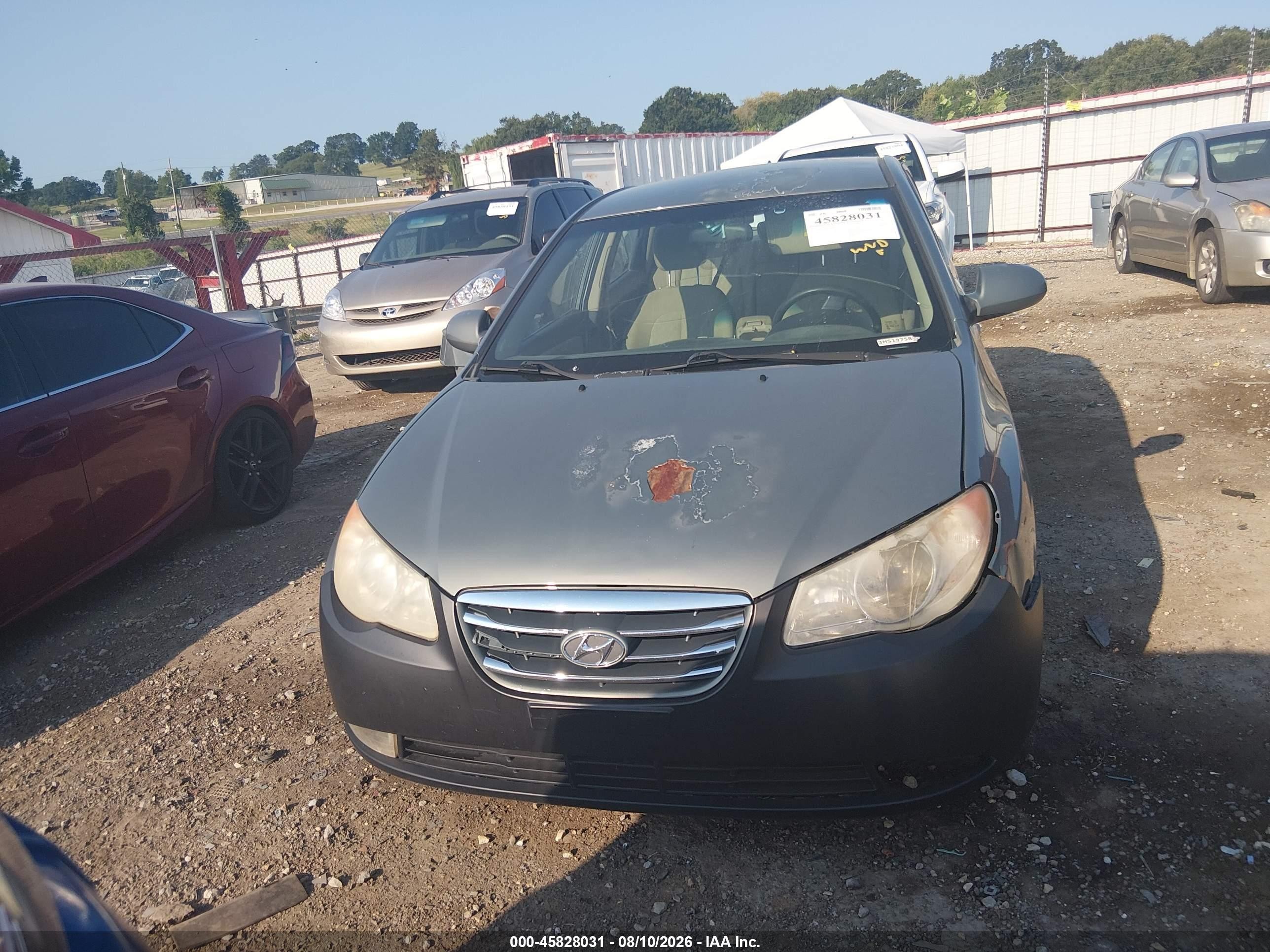 2010 Hyundai Elantra Gls Gray vin: KMHDU4AD6AU048431