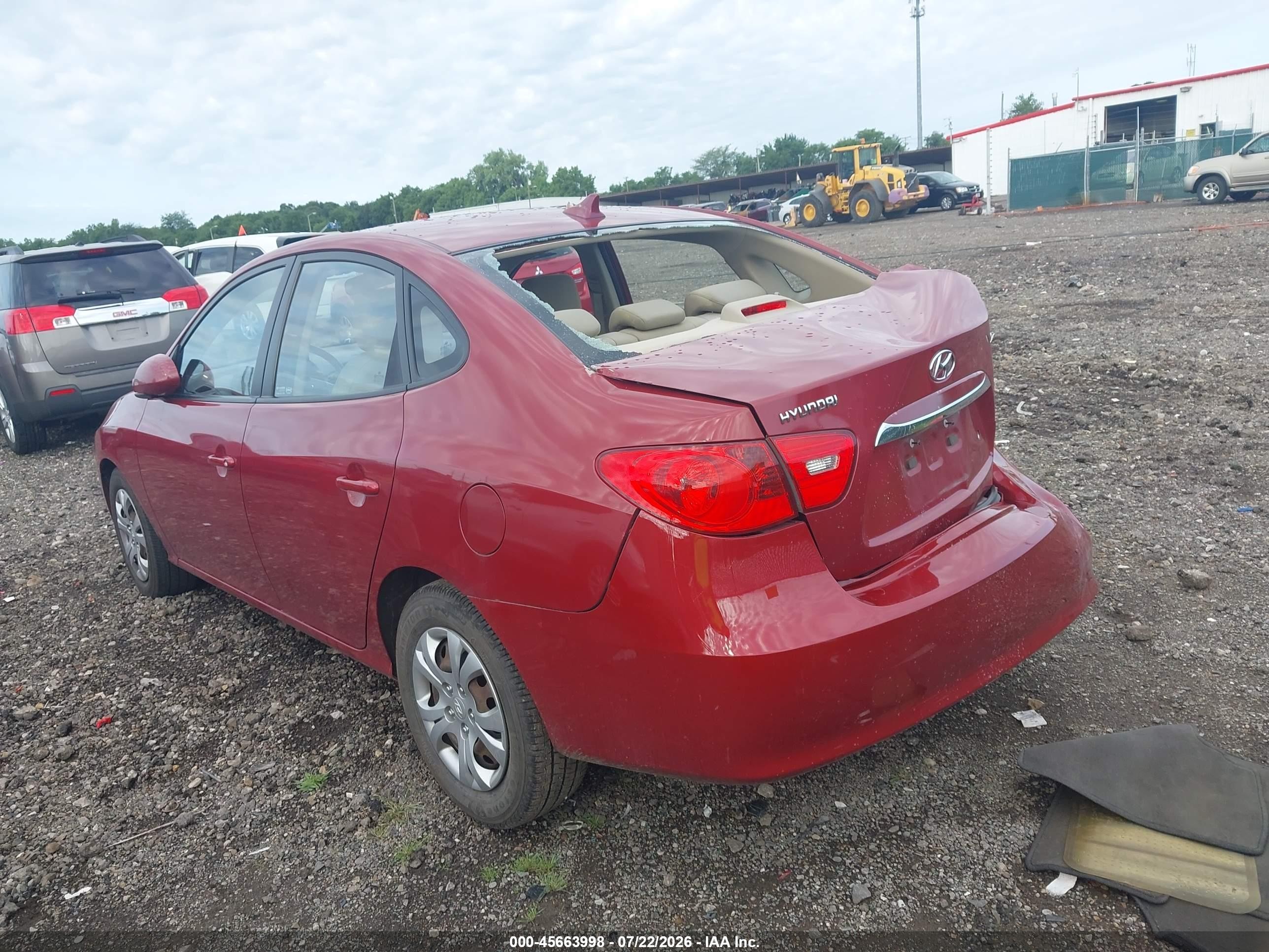 2010 Hyundai Elantra Gls Red vin: KMHDU4AD6AU197003