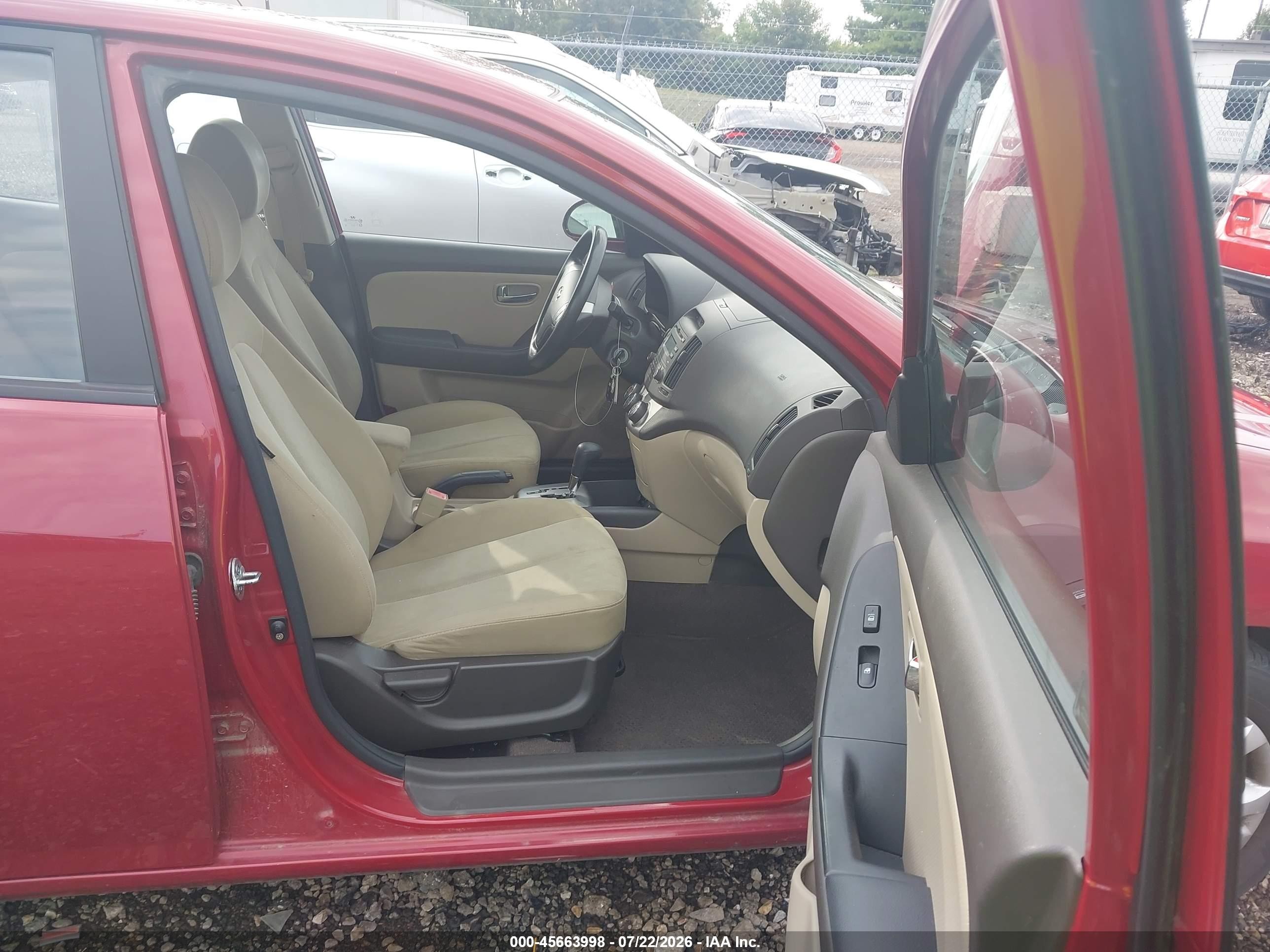 2010 Hyundai Elantra Gls Red vin: KMHDU4AD6AU197003