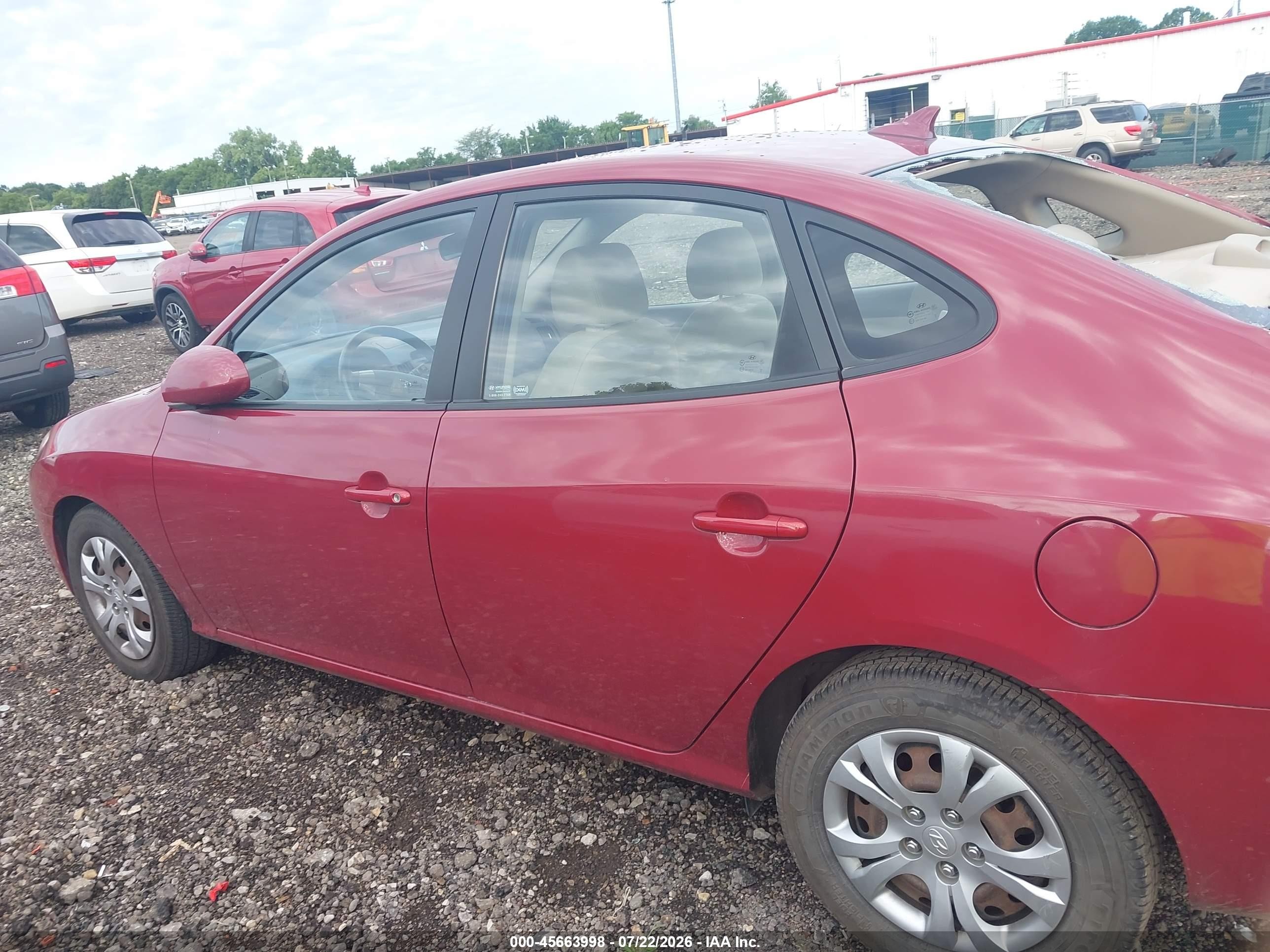 2010 Hyundai Elantra Gls Red vin: KMHDU4AD6AU197003