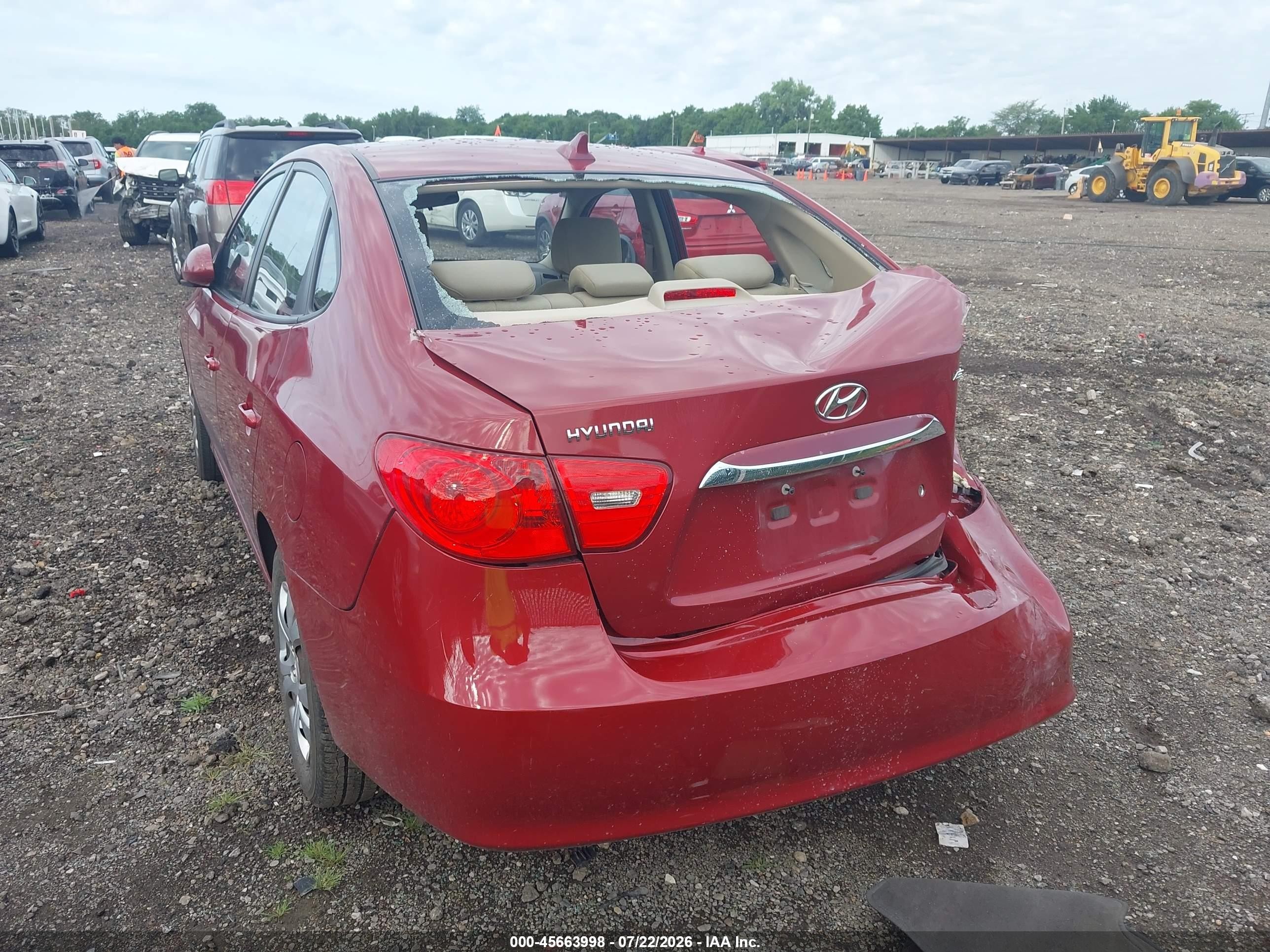 2010 Hyundai Elantra Gls Red vin: KMHDU4AD6AU197003