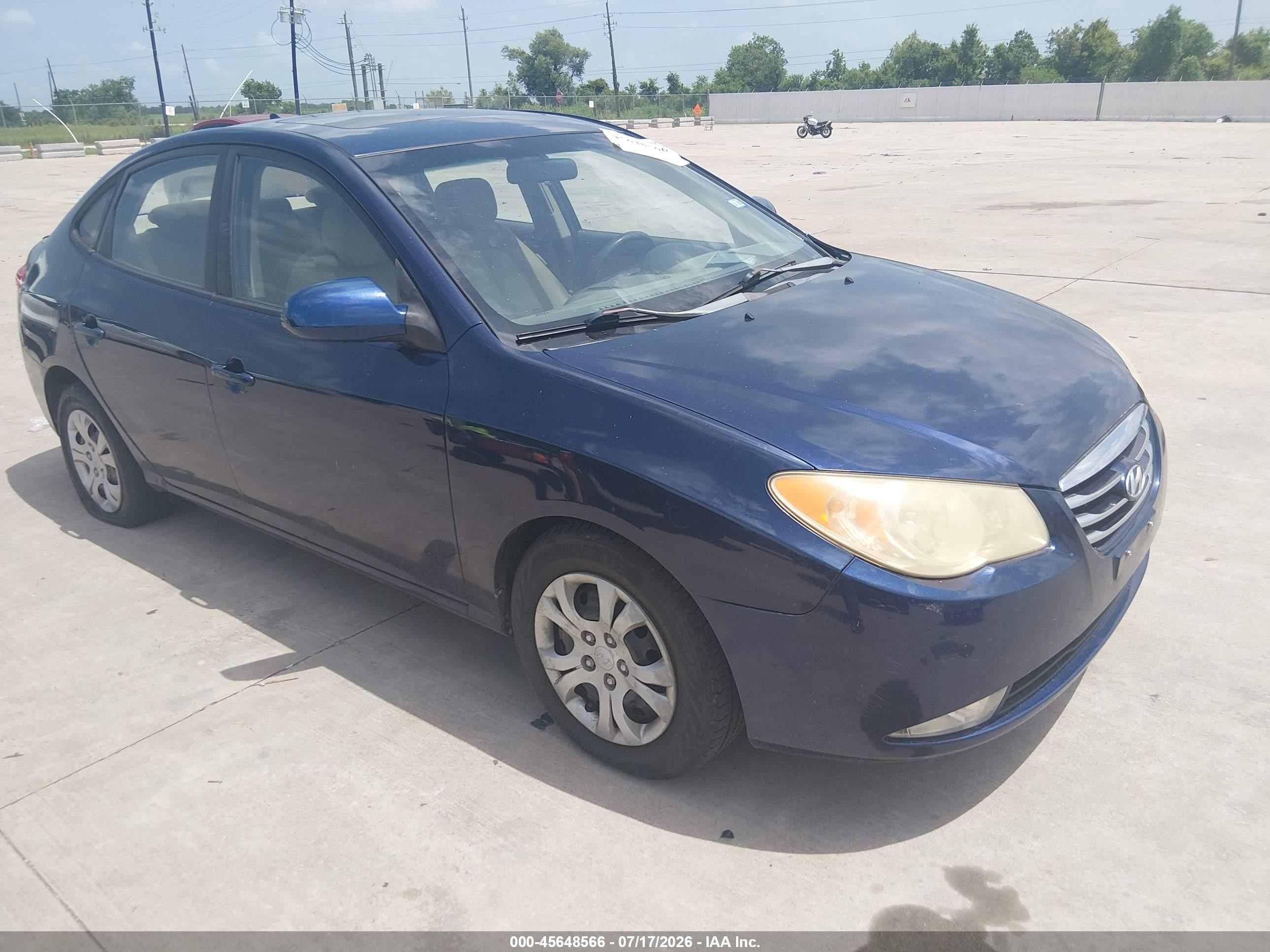 2010 Hyundai Elantra Gls Blue vin: KMHDU4AD6AU837338