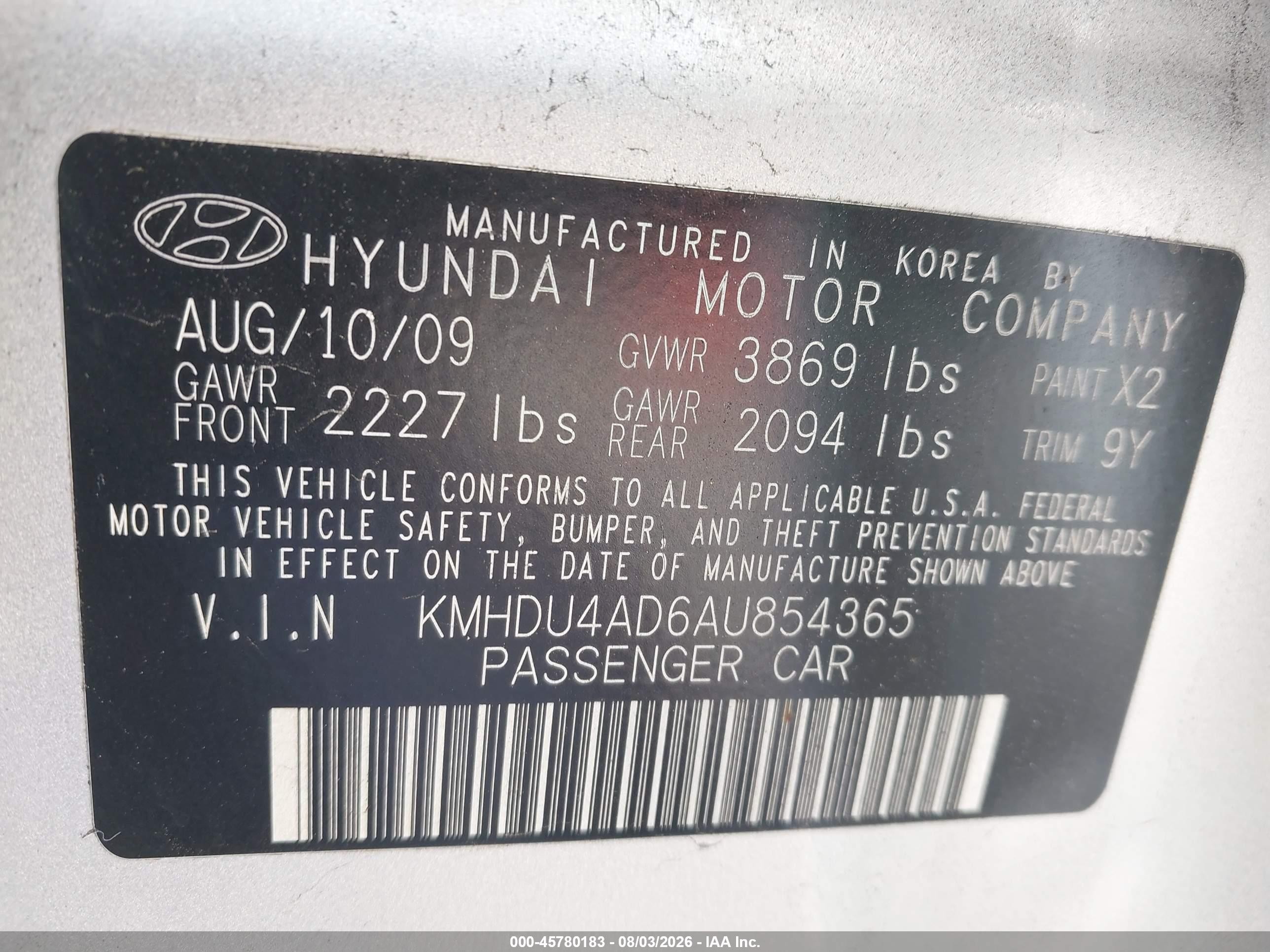 2010 Hyundai Elantra Gls Silver vin: KMHDU4AD6AU854365