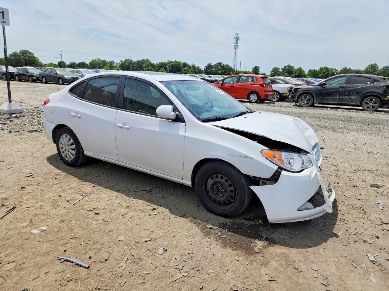 2010 Hyundai Elantra Gls White vin: KMHDU4AD7AU083947
