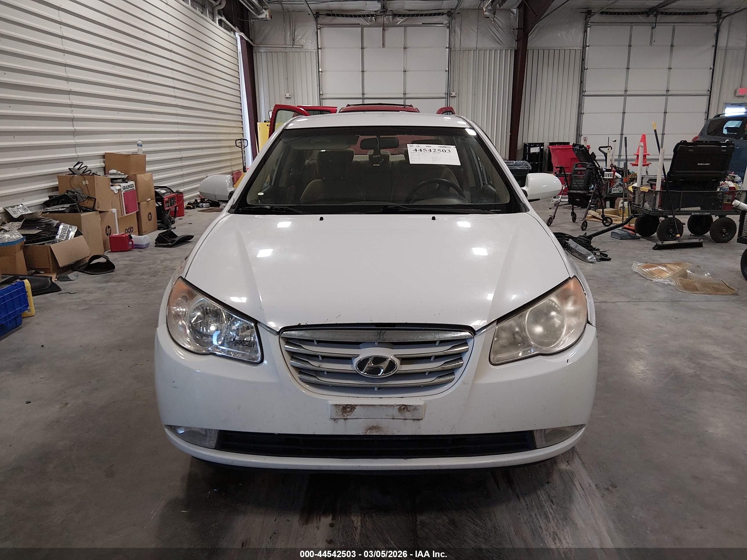 2010 Hyundai Elantra Gls White vin: KMHDU4AD7AU124528