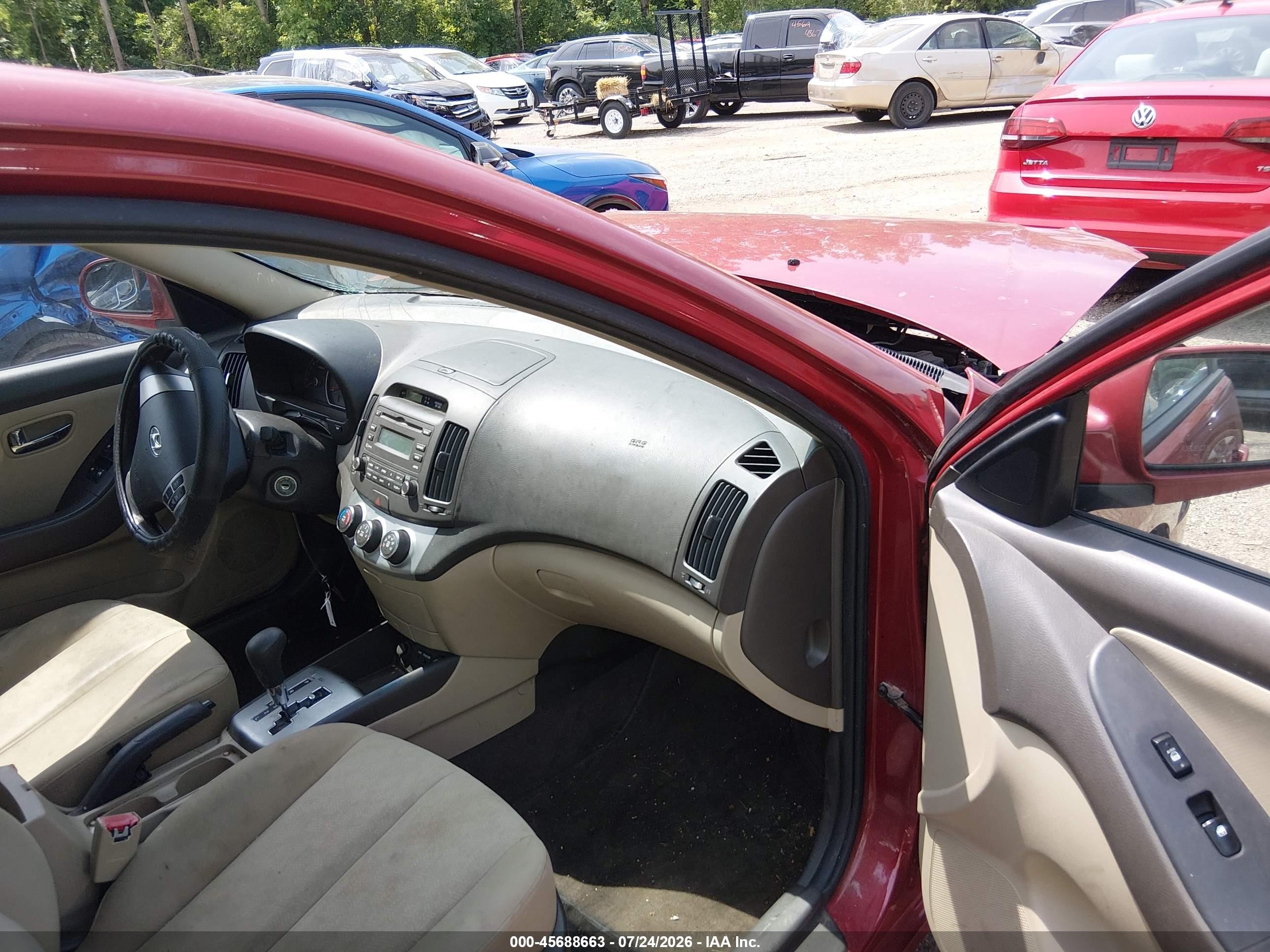 2010 Hyundai Elantra Gls Red vin: KMHDU4AD7AU130619