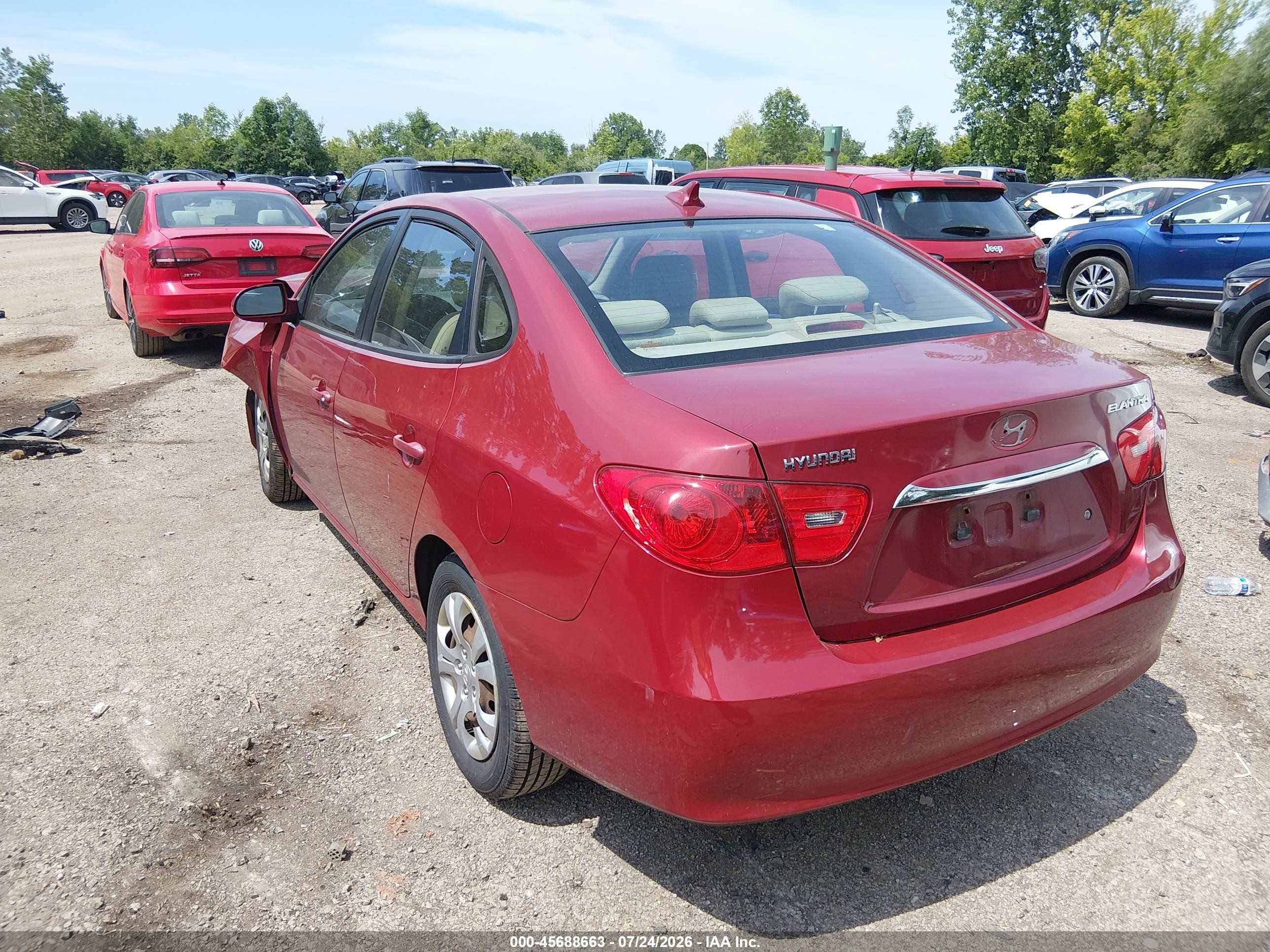 2010 Hyundai Elantra Gls Red vin: KMHDU4AD7AU130619