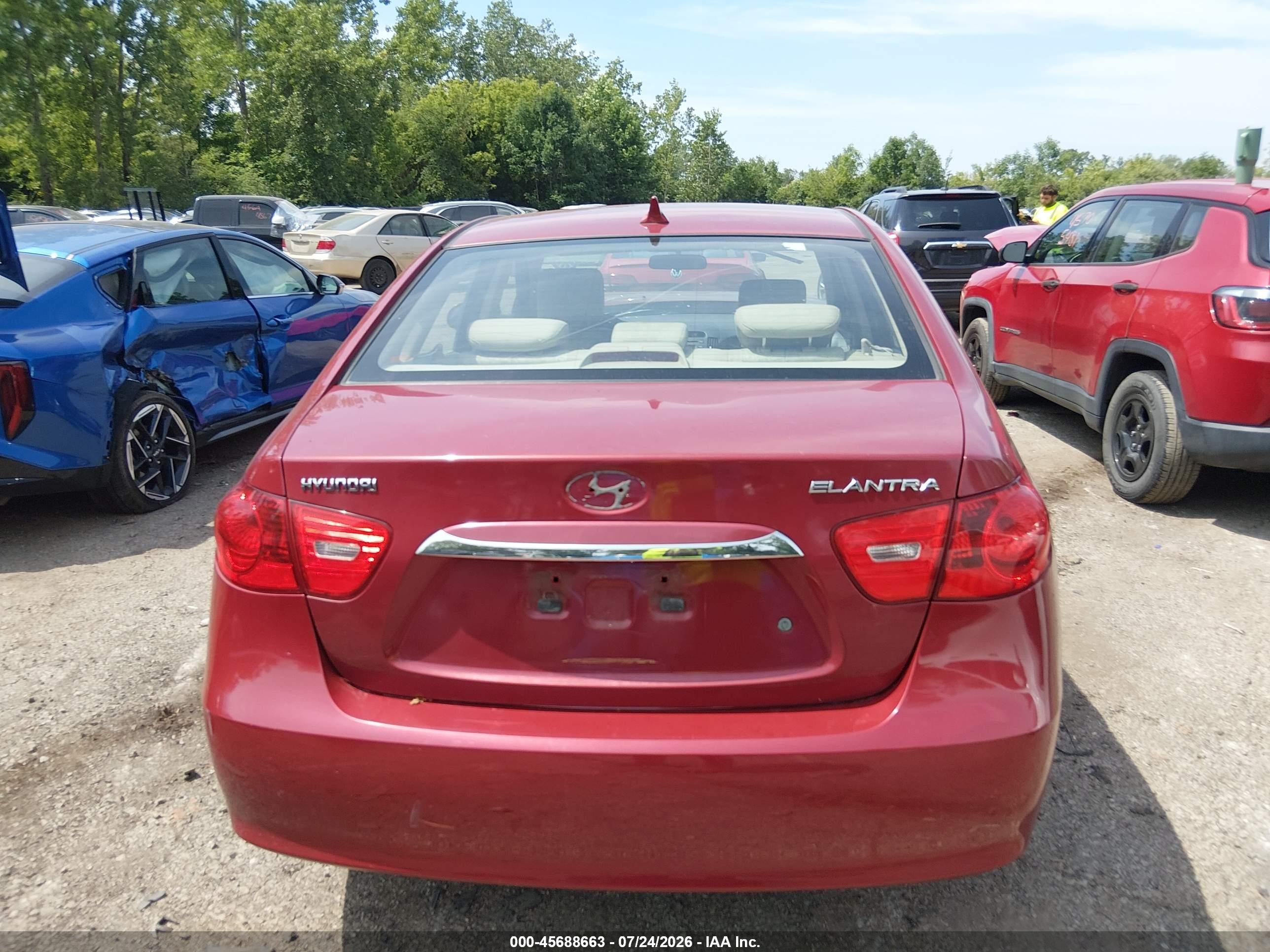 2010 Hyundai Elantra Gls Red vin: KMHDU4AD7AU130619