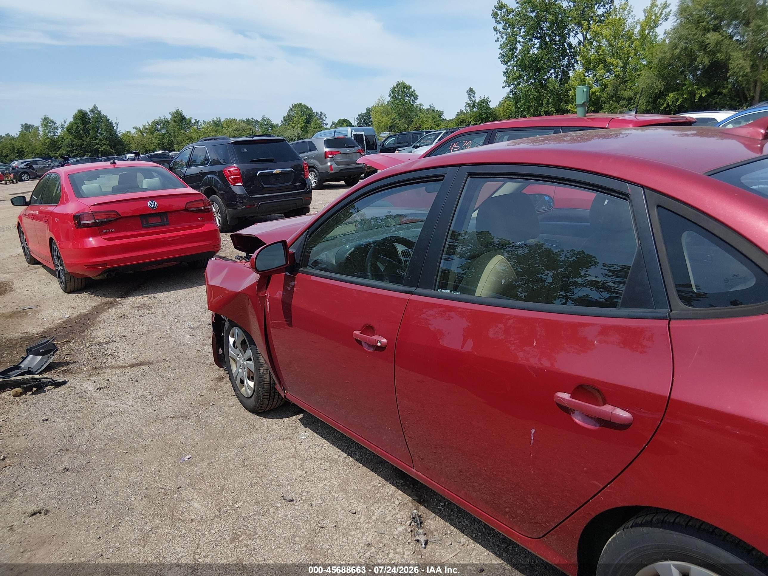 2010 Hyundai Elantra Gls Red vin: KMHDU4AD7AU130619