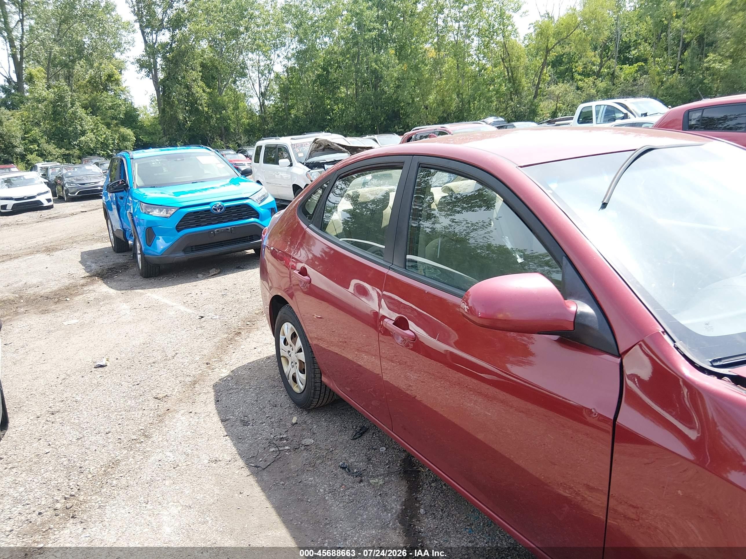 2010 Hyundai Elantra Gls Red vin: KMHDU4AD7AU130619