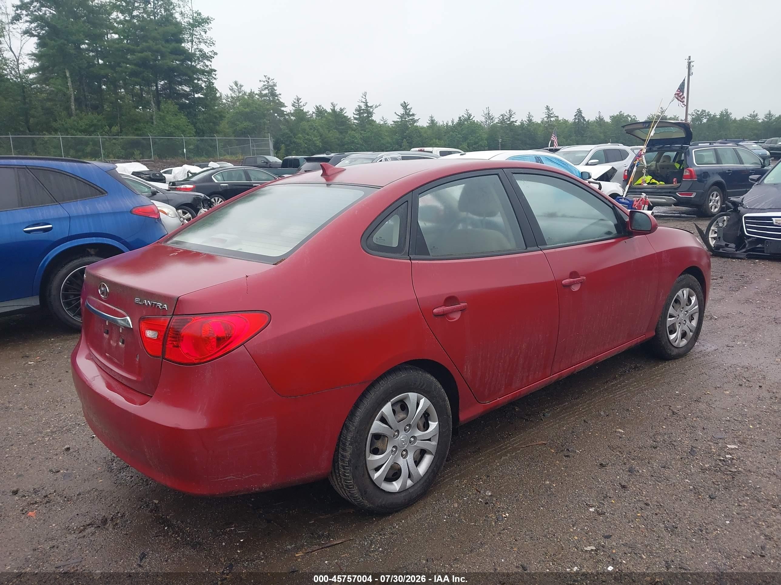 2010 Hyundai Elantra Gls Red vin: KMHDU4AD7AU163278
