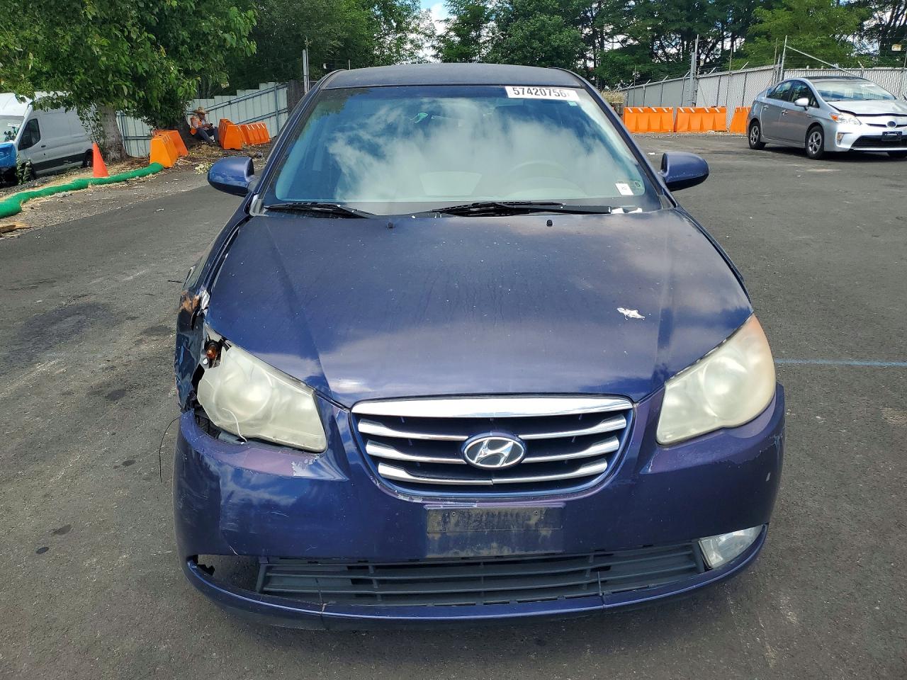 2010 Hyundai Elantra Gls Blue vin: KMHDU4AD7AU990701