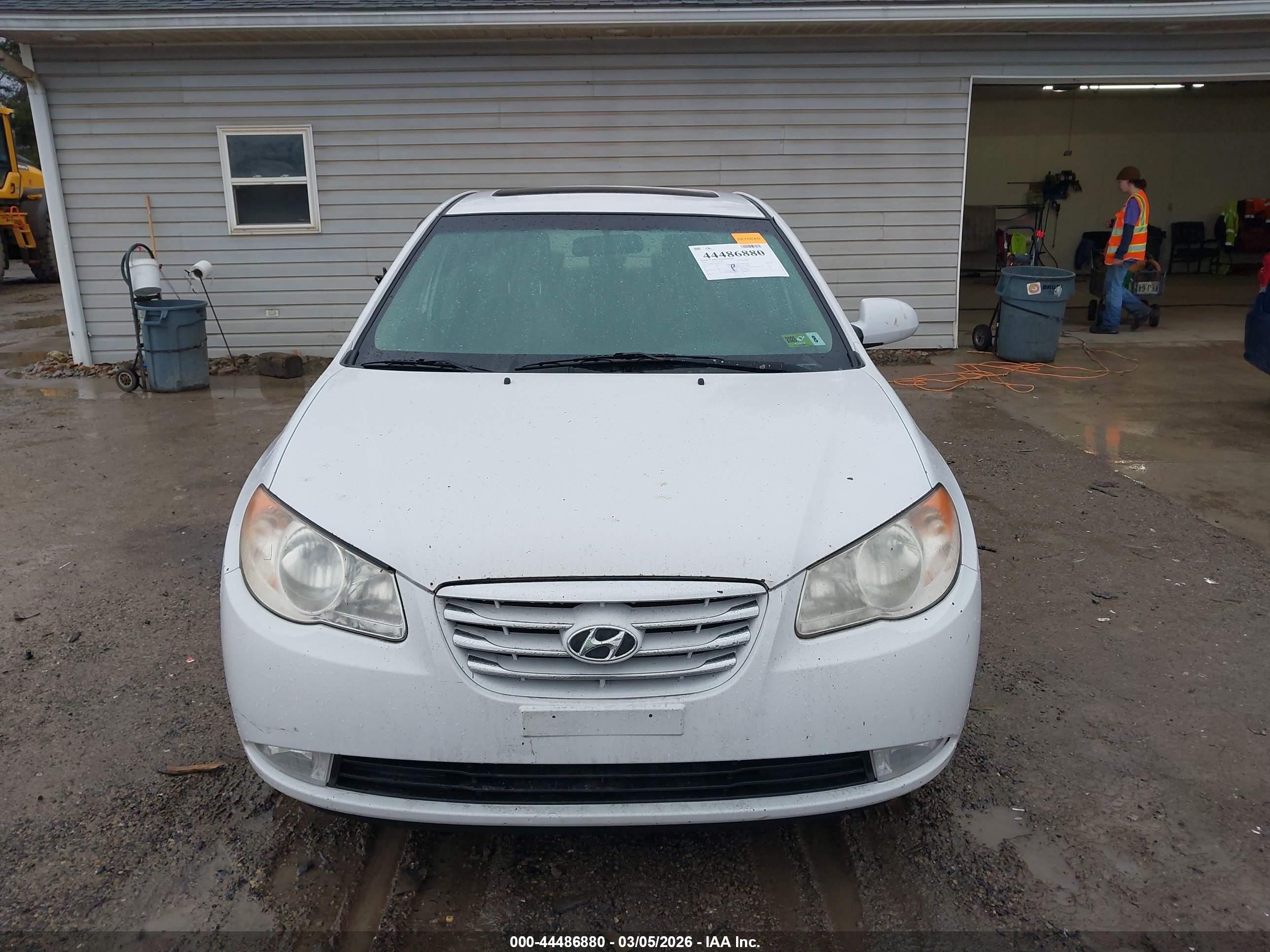 2010 Hyundai Elantra Gls White vin: KMHDU4AD8AU059172