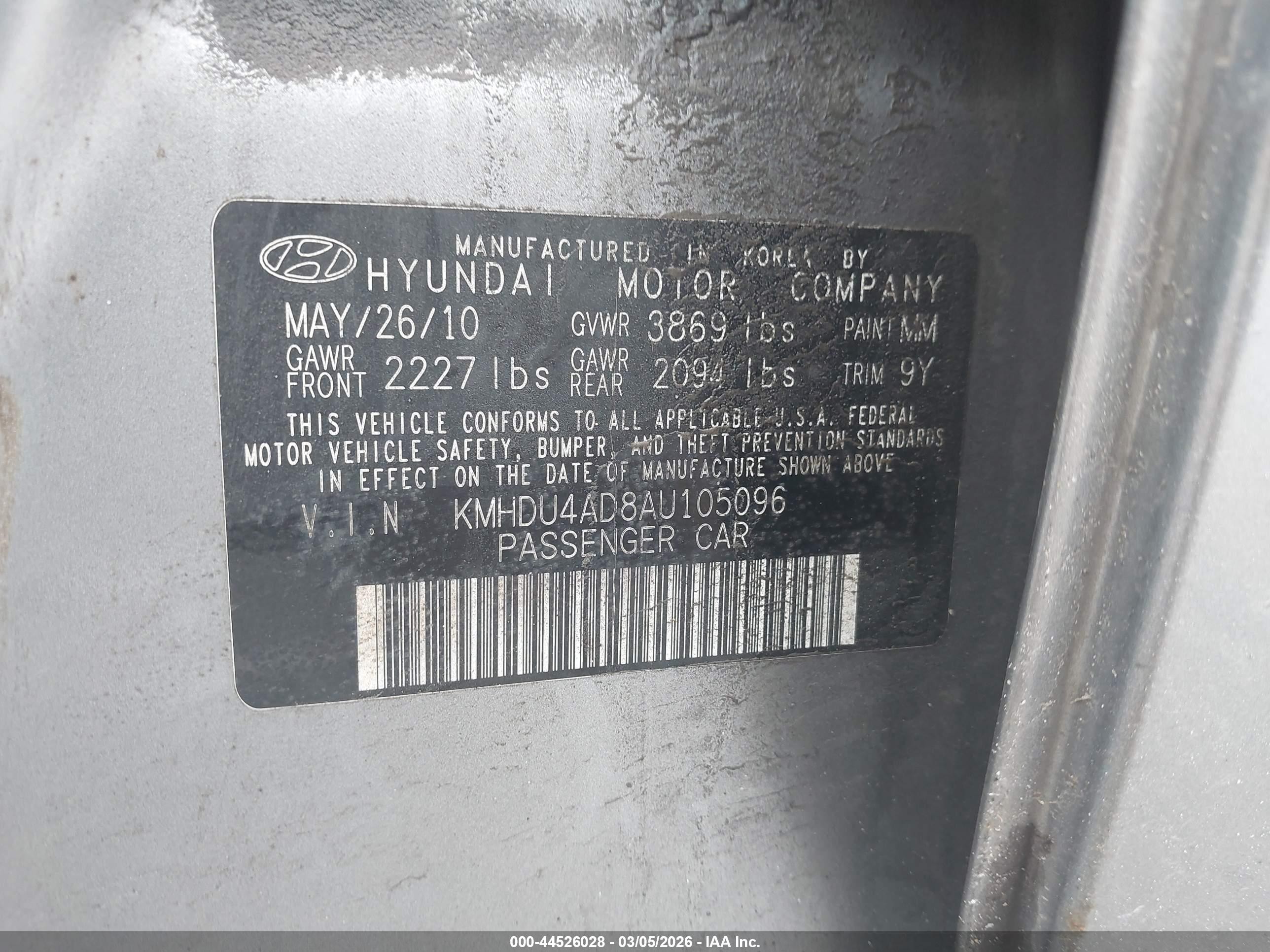 2010 Hyundai Elantra Gls Silver vin: KMHDU4AD8AU105096