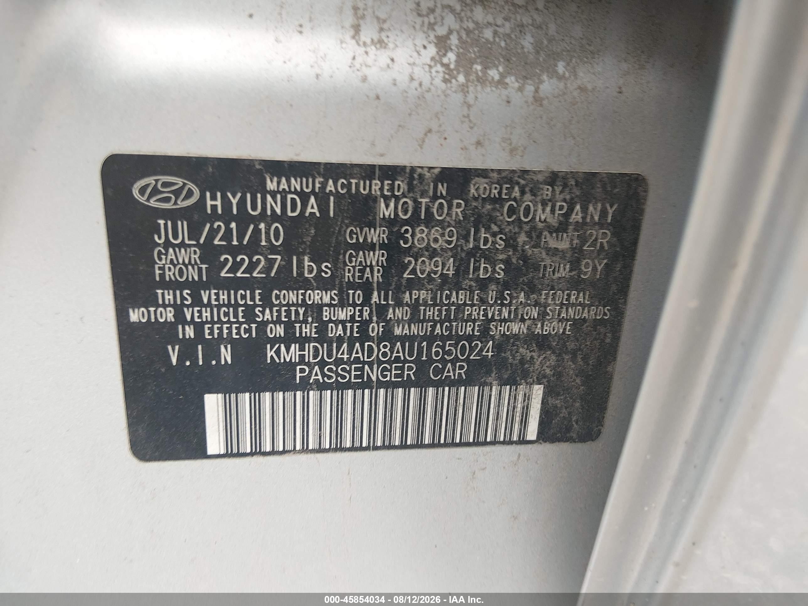 2010 Hyundai Elantra Gls Silver vin: KMHDU4AD8AU165024