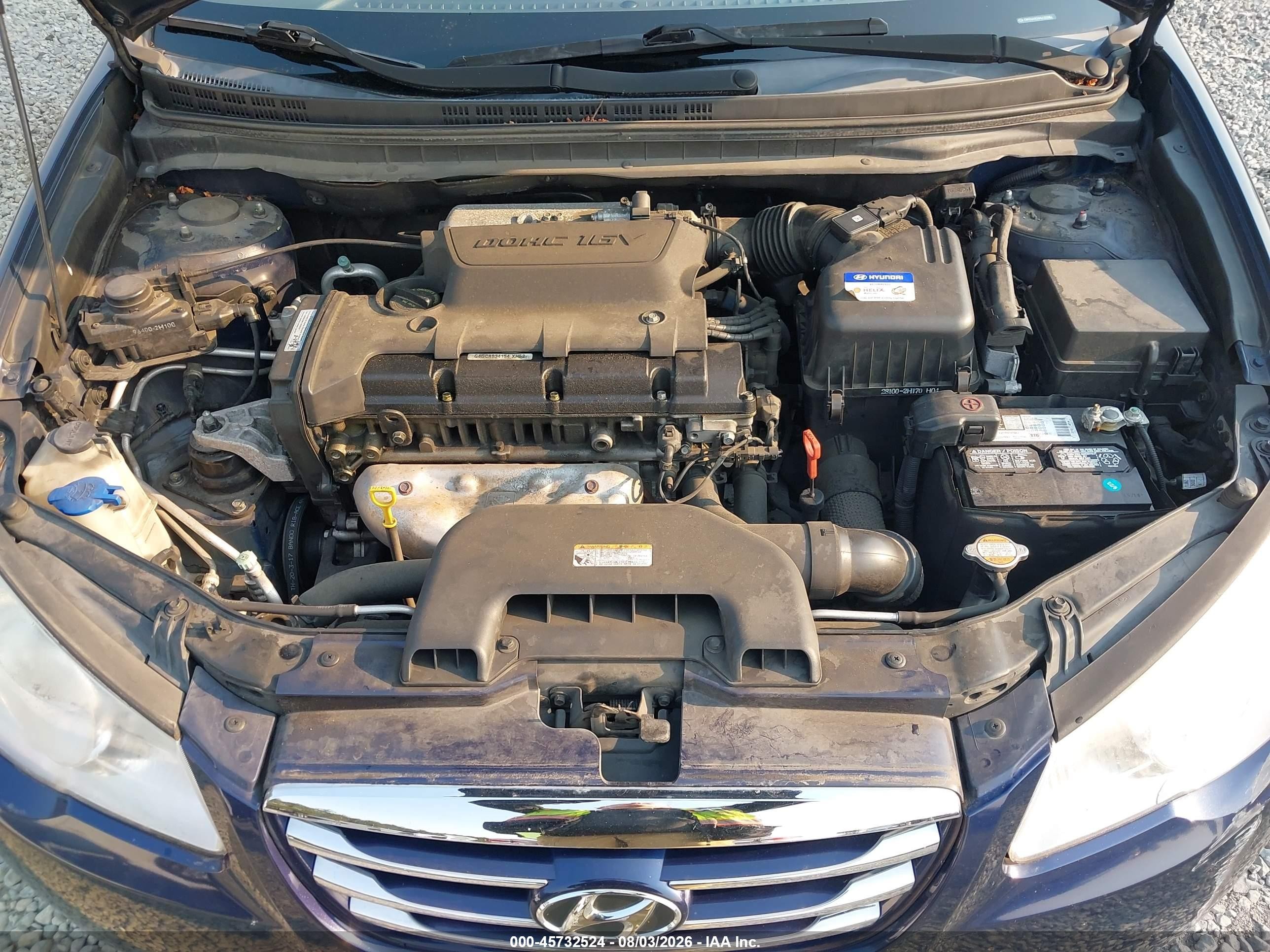 2010 Hyundai Elantra Gls Синий vin: KMHDU4AD8AU183961